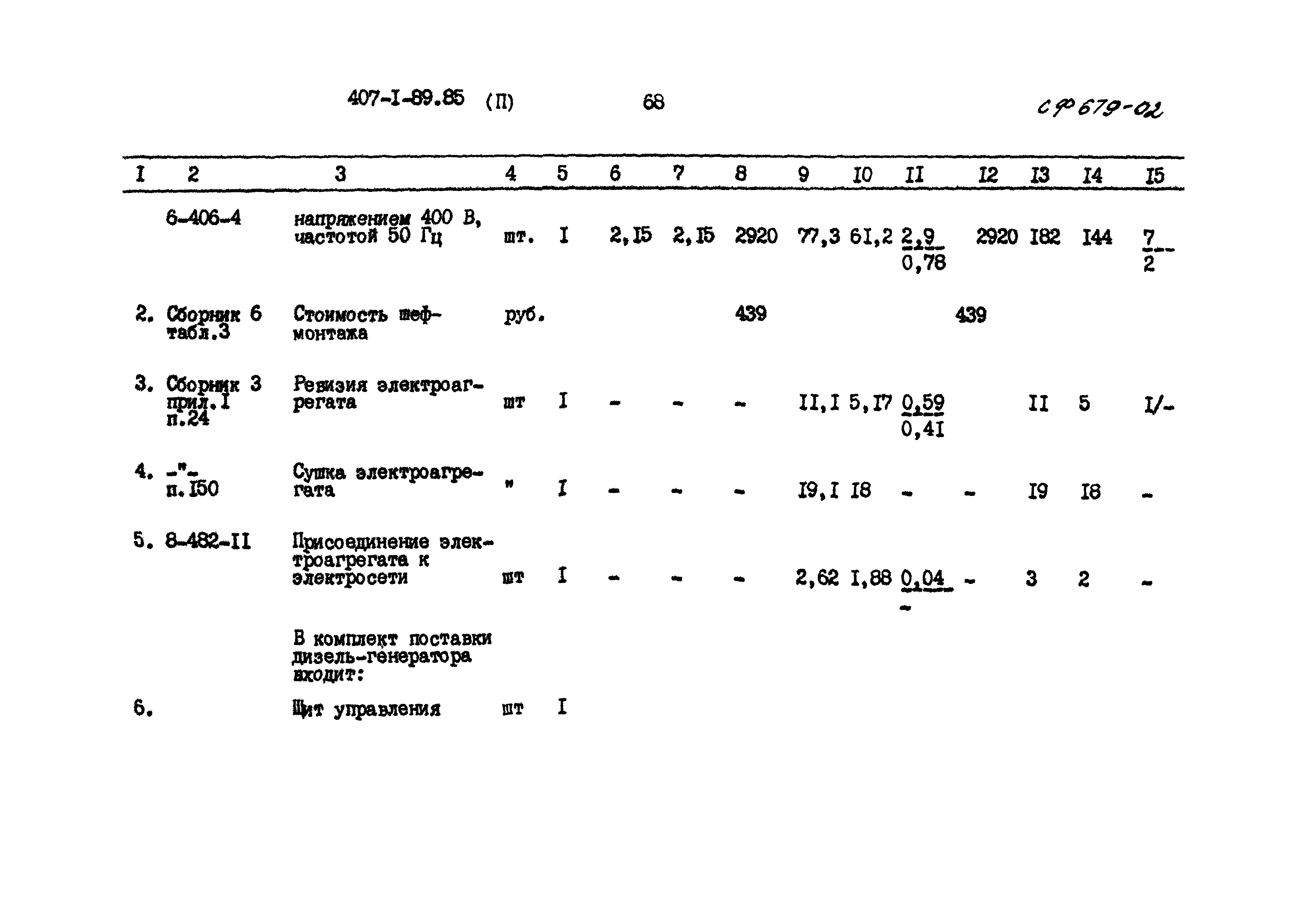 Типовой проект 407-1-89.85