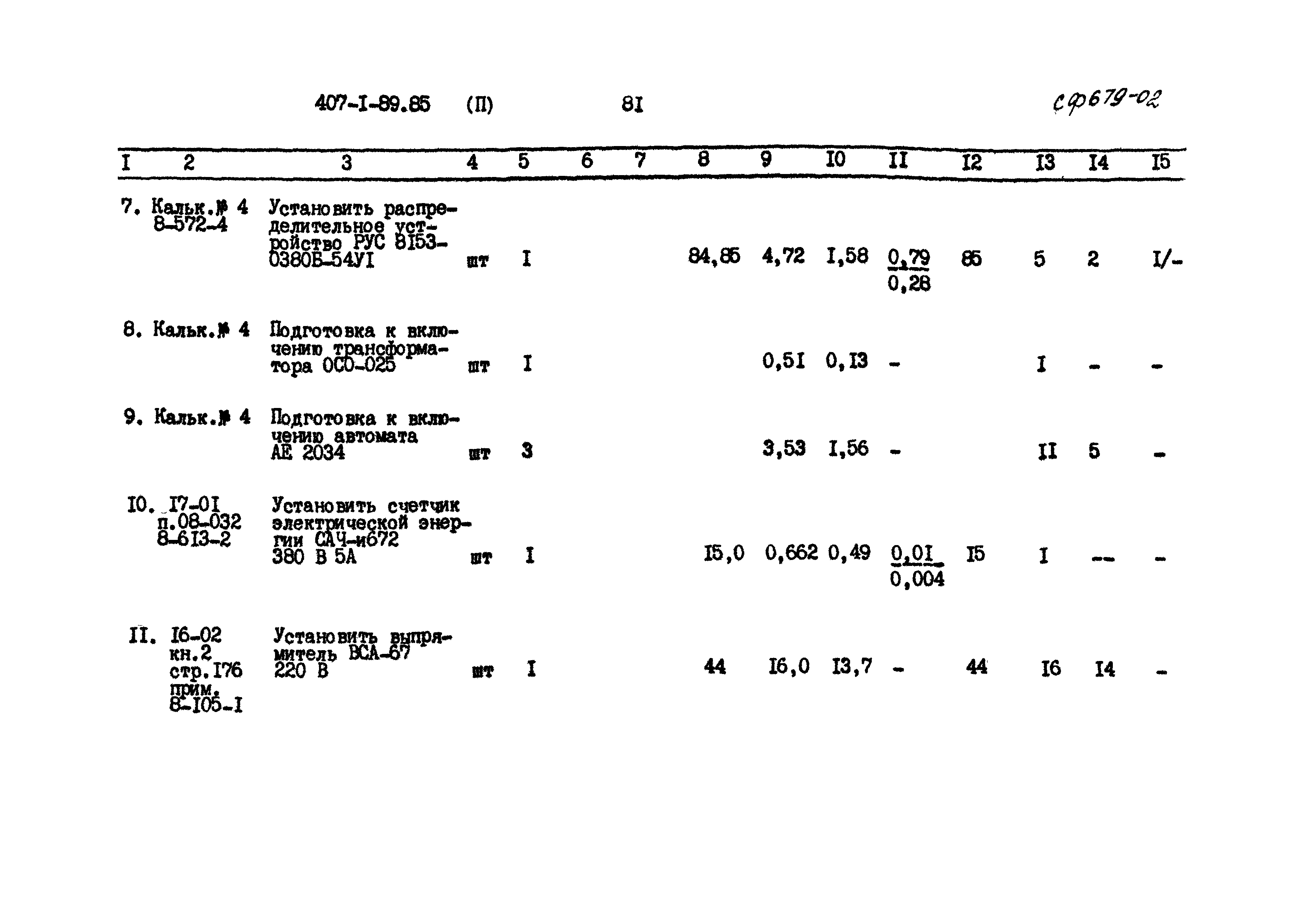 Типовой проект 407-1-89.85