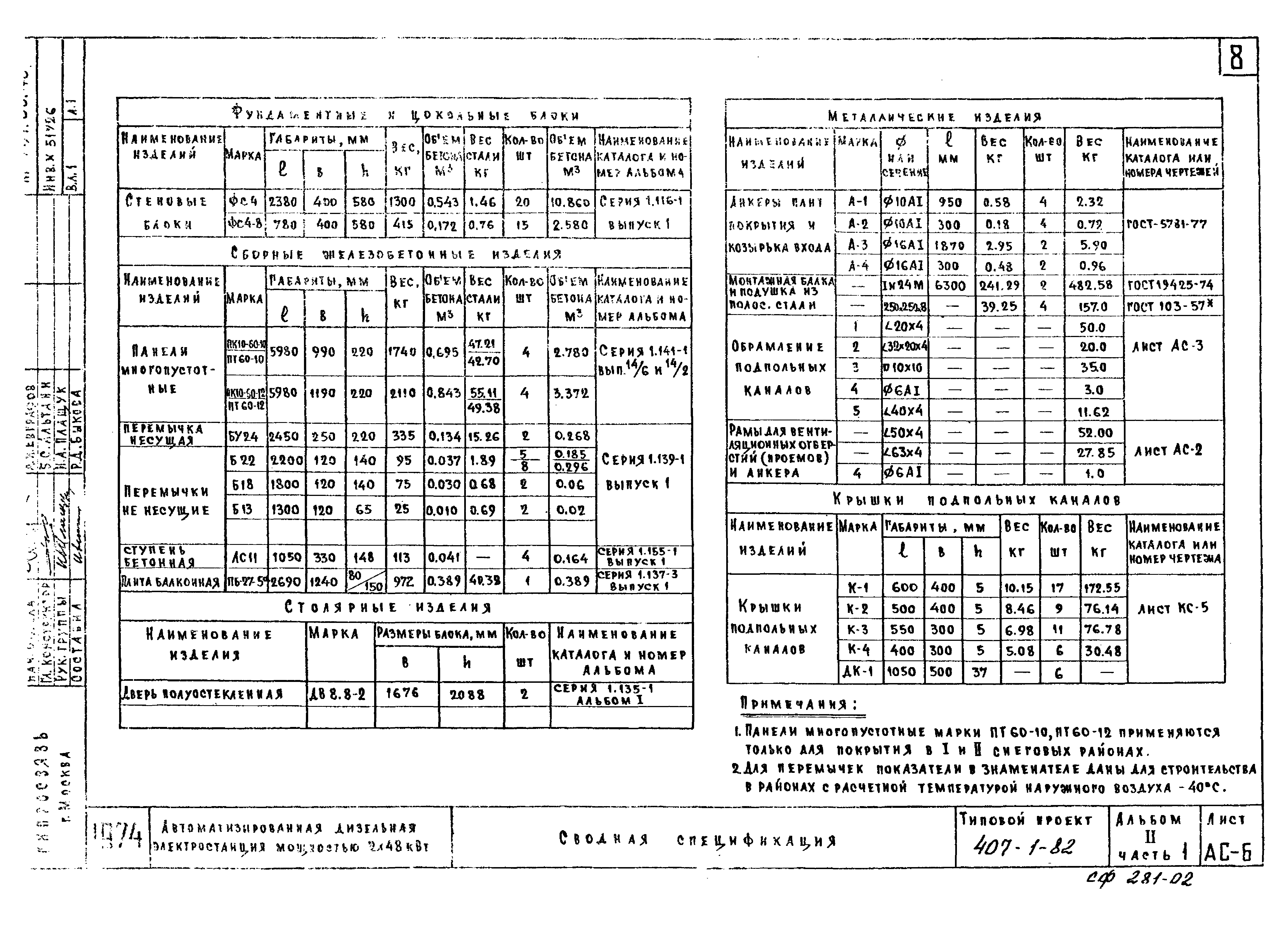 Типовой проект 407-1-82