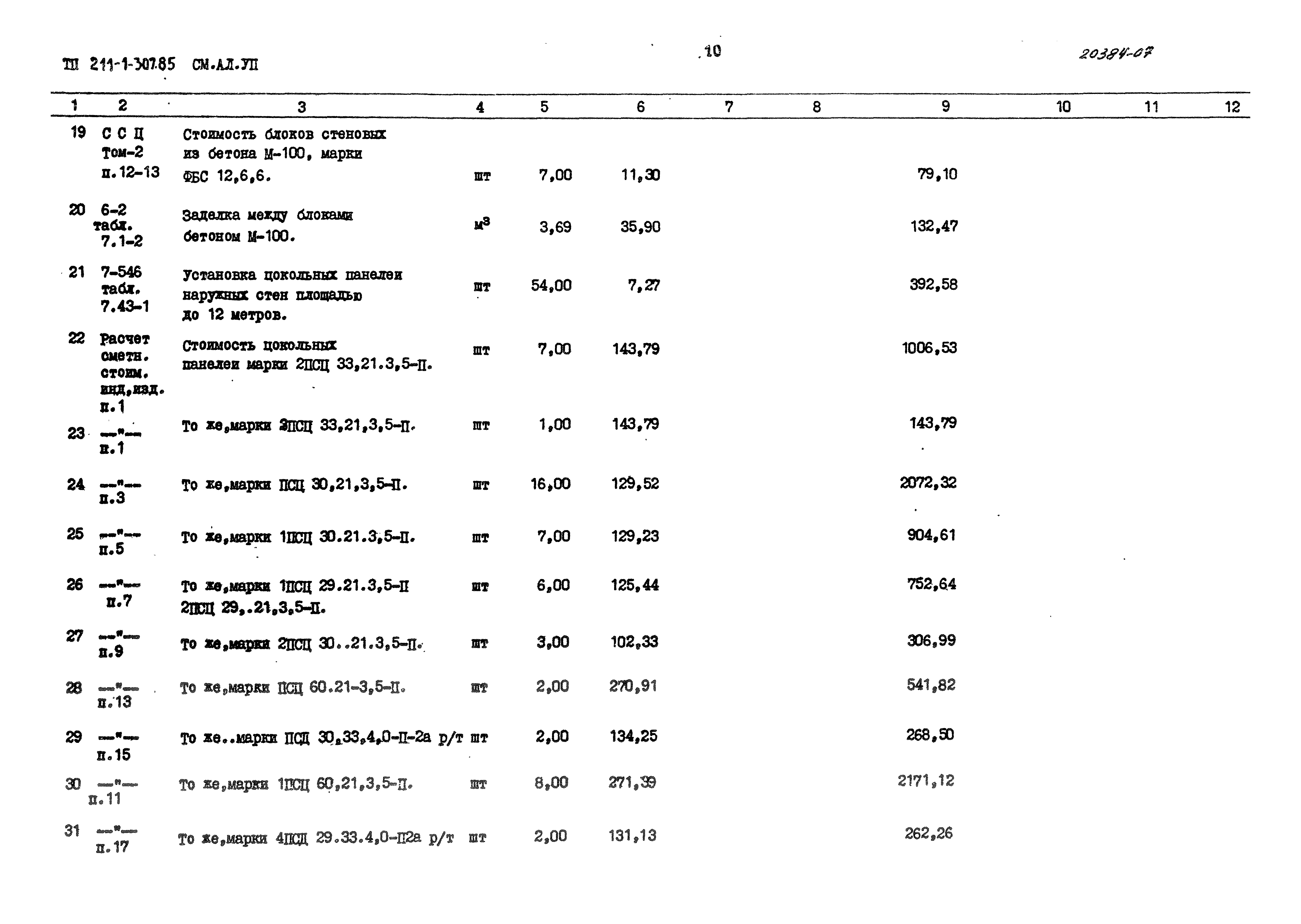 Типовой проект 211-1-307.85