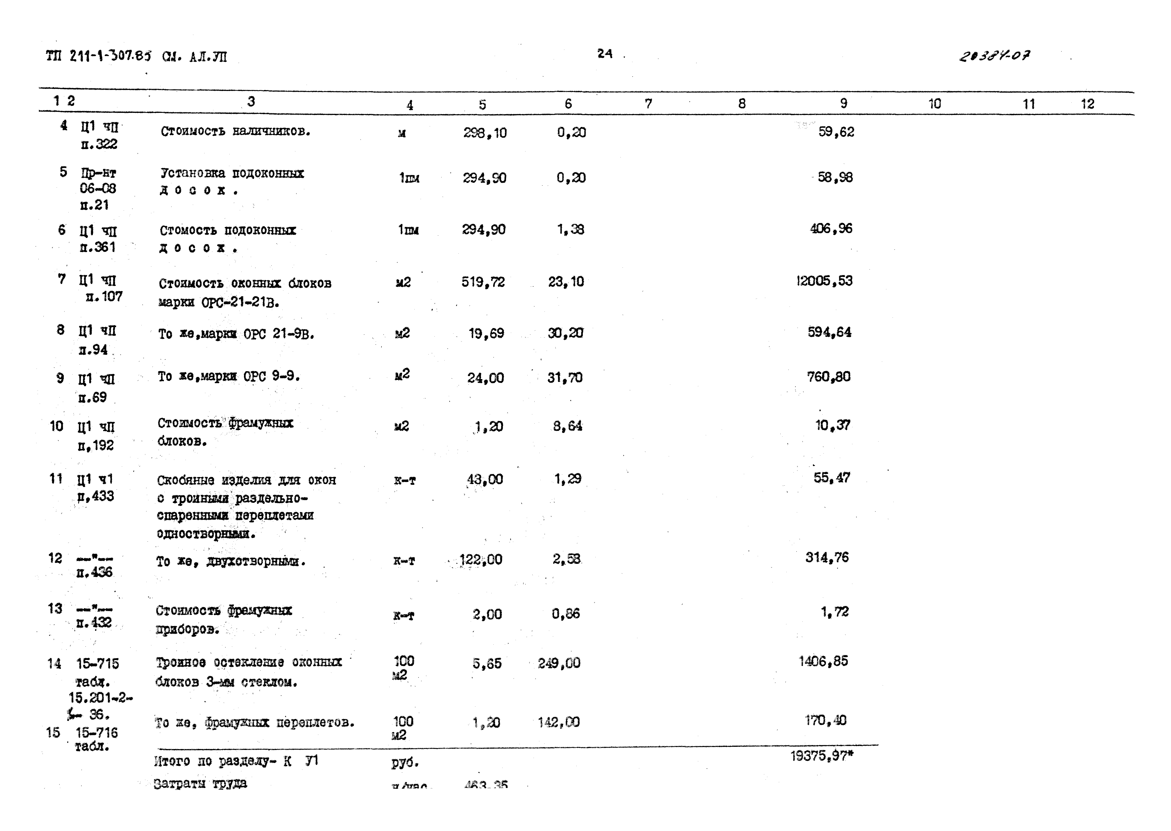 Типовой проект 211-1-307.85