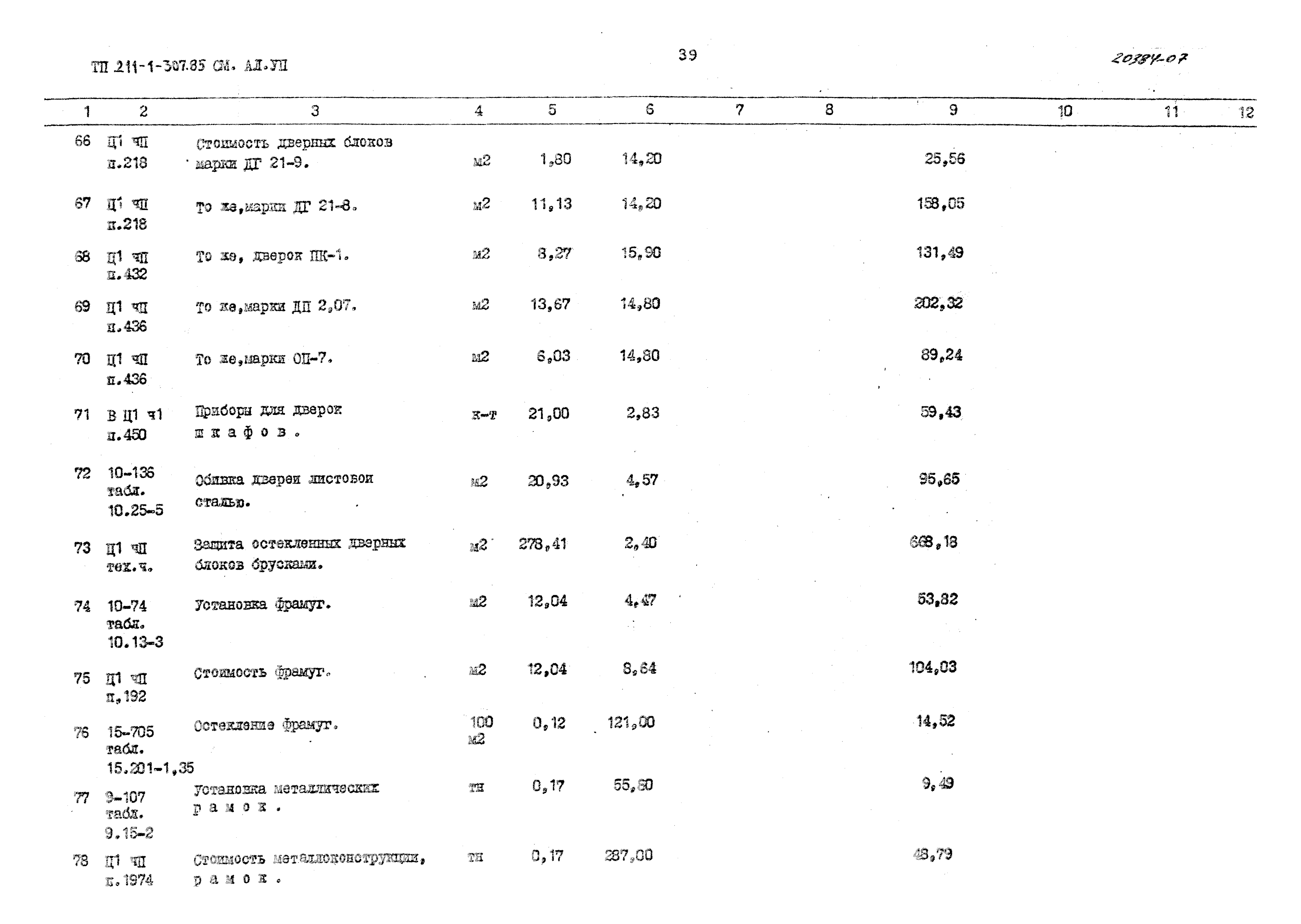 Типовой проект 211-1-307.85