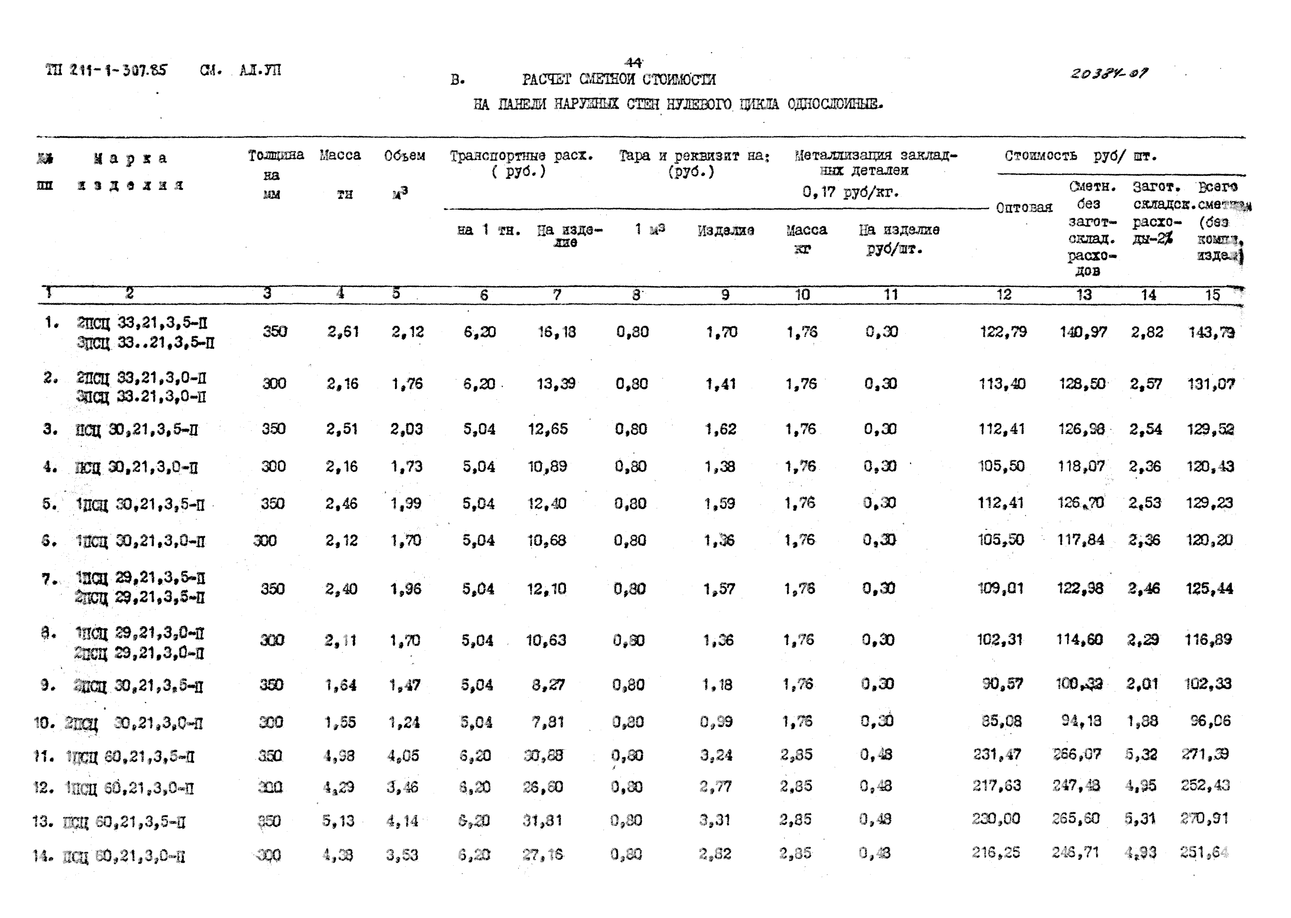 Типовой проект 211-1-307.85