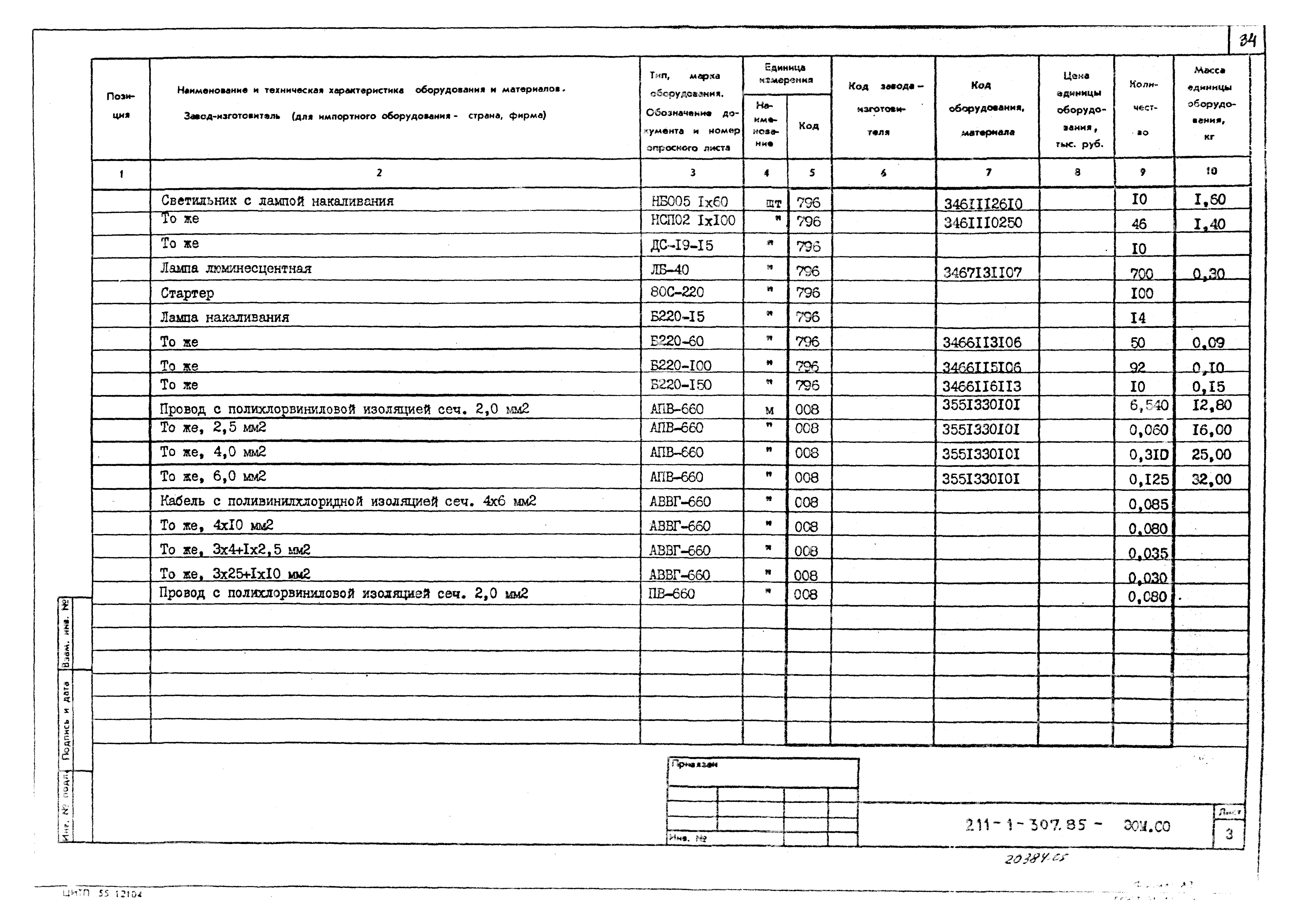 Типовой проект 211-1-307.85