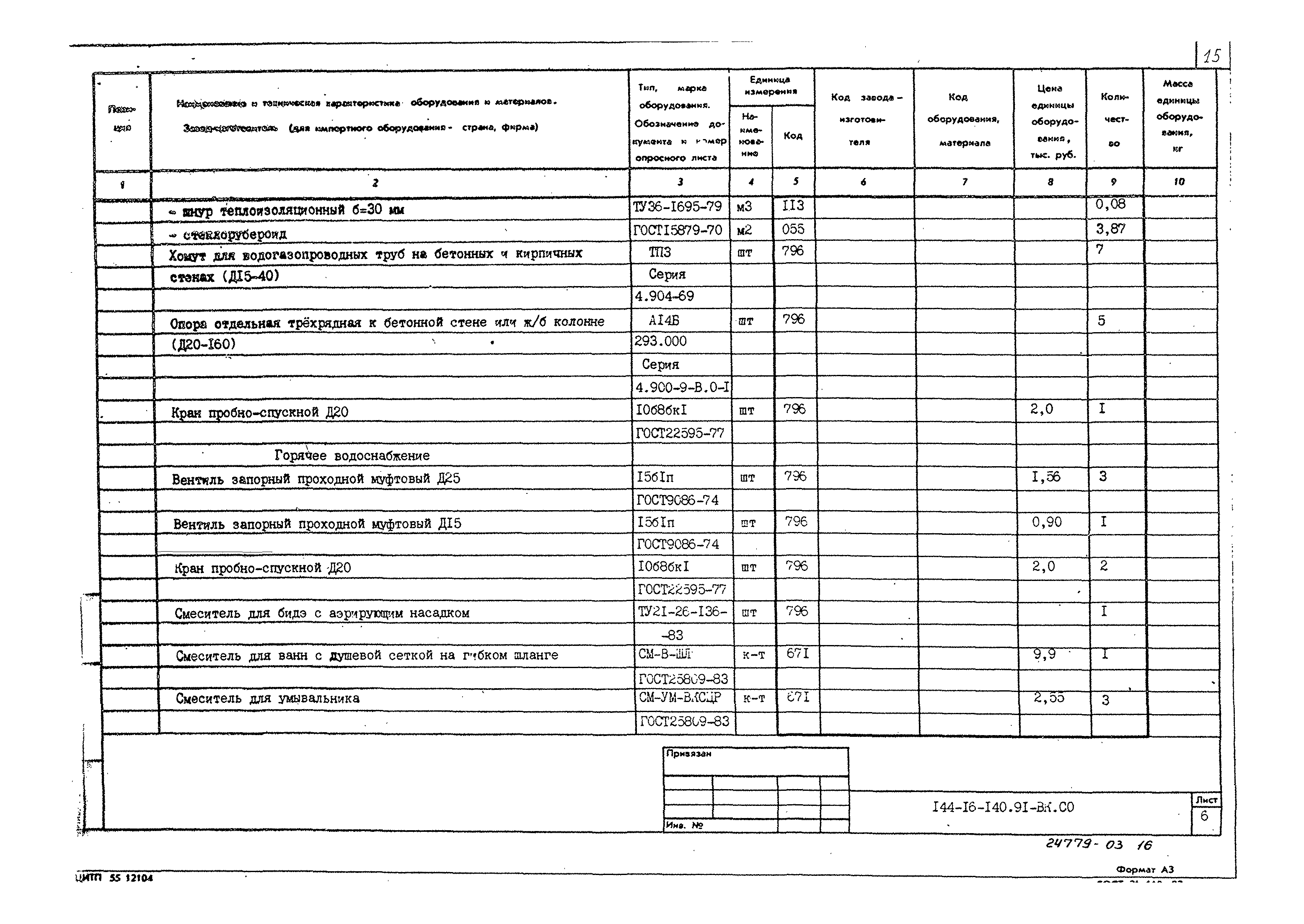 Типовой проект 144-16-140.91