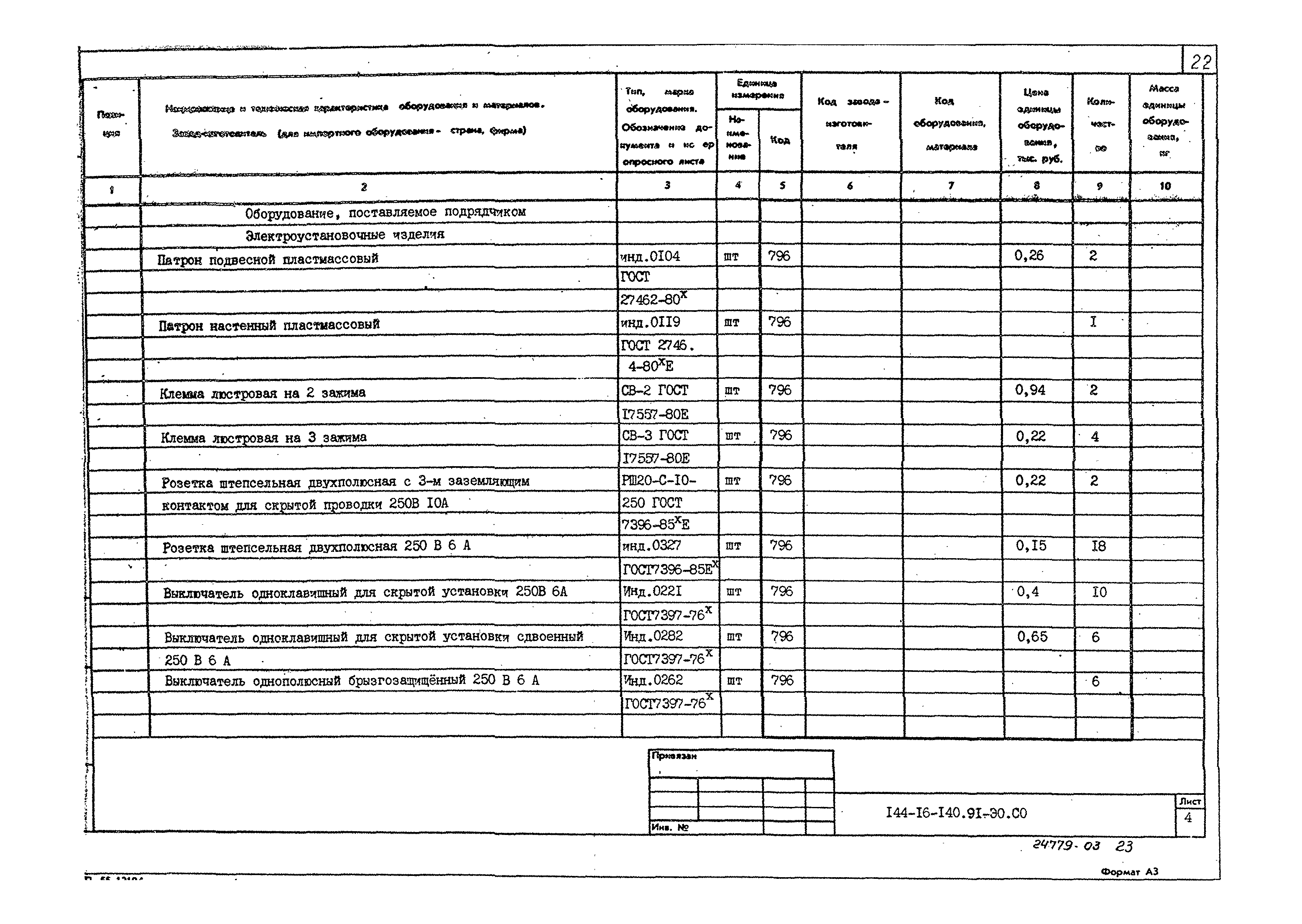 Типовой проект 144-16-140.91