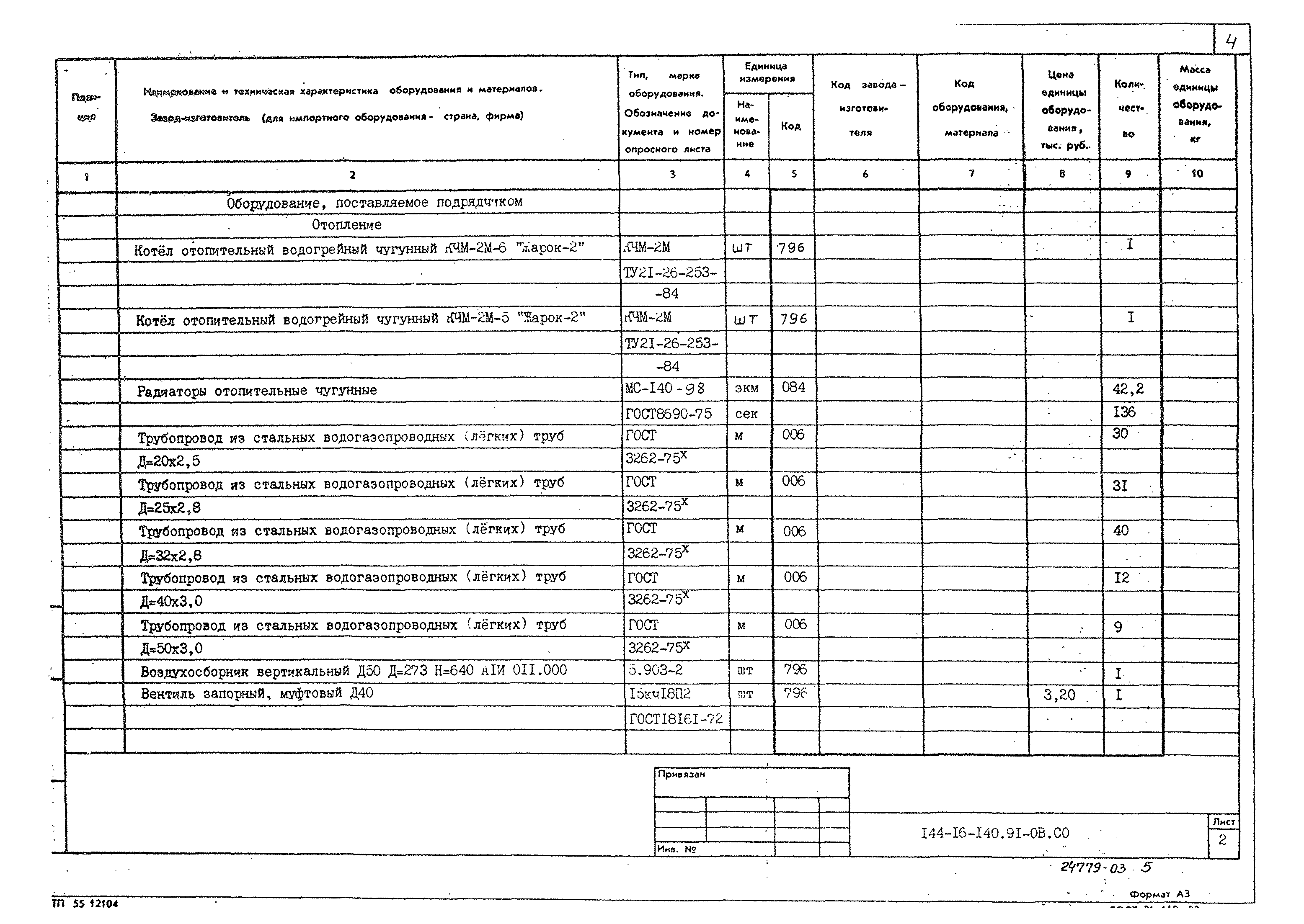 Типовой проект 144-16-140.91