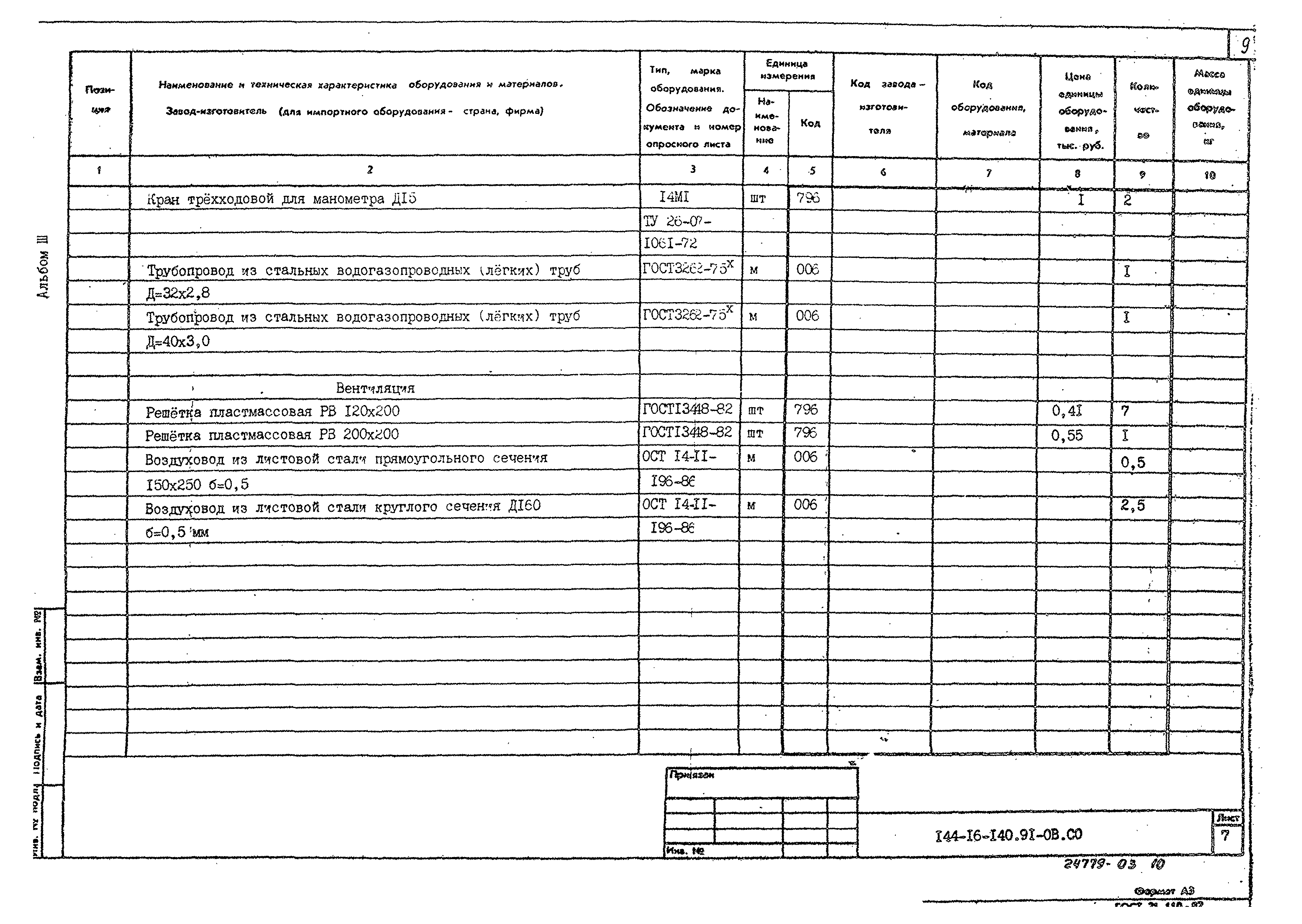 Типовой проект 144-16-140.91