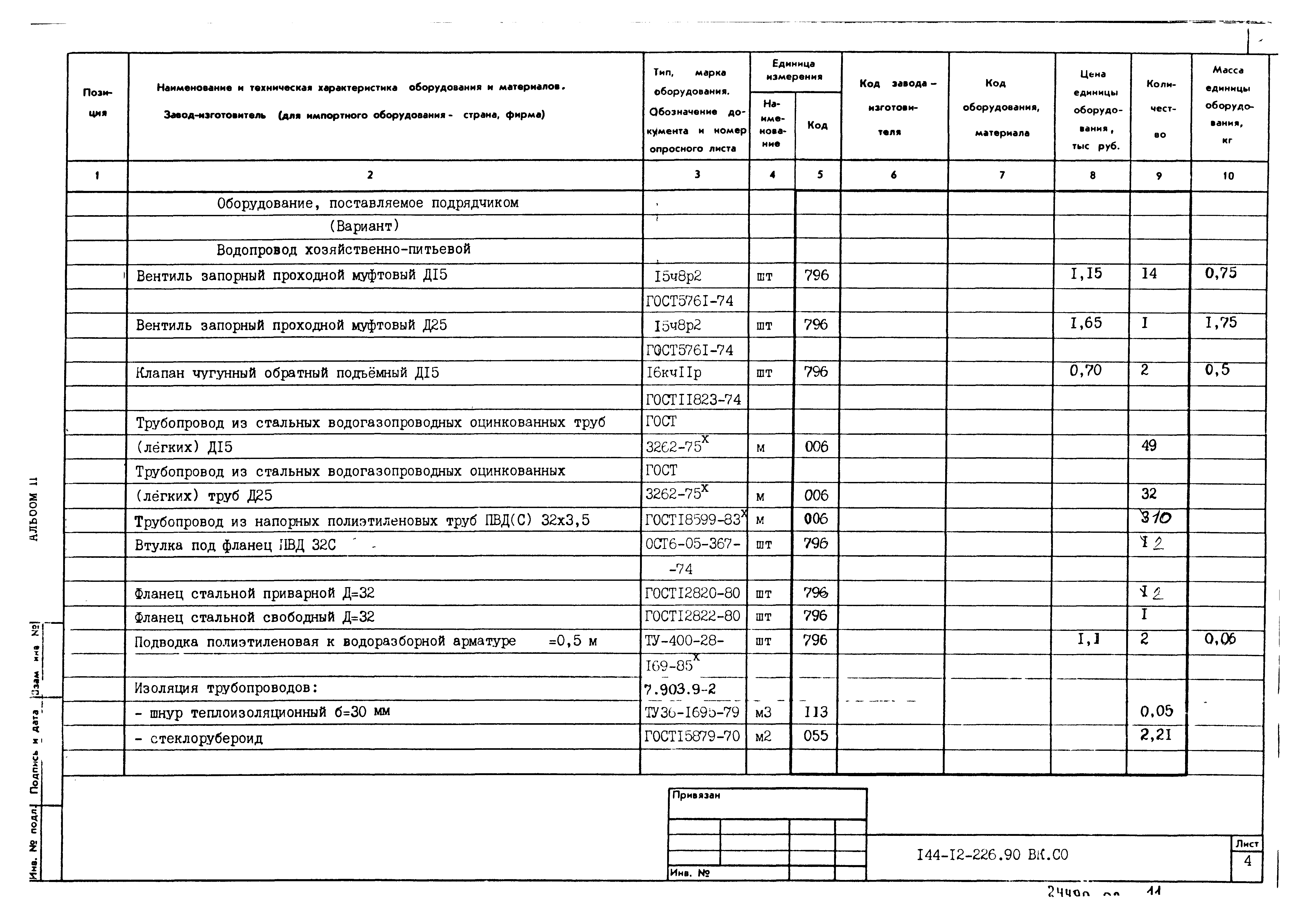 Типовой проект 144-12-226.90