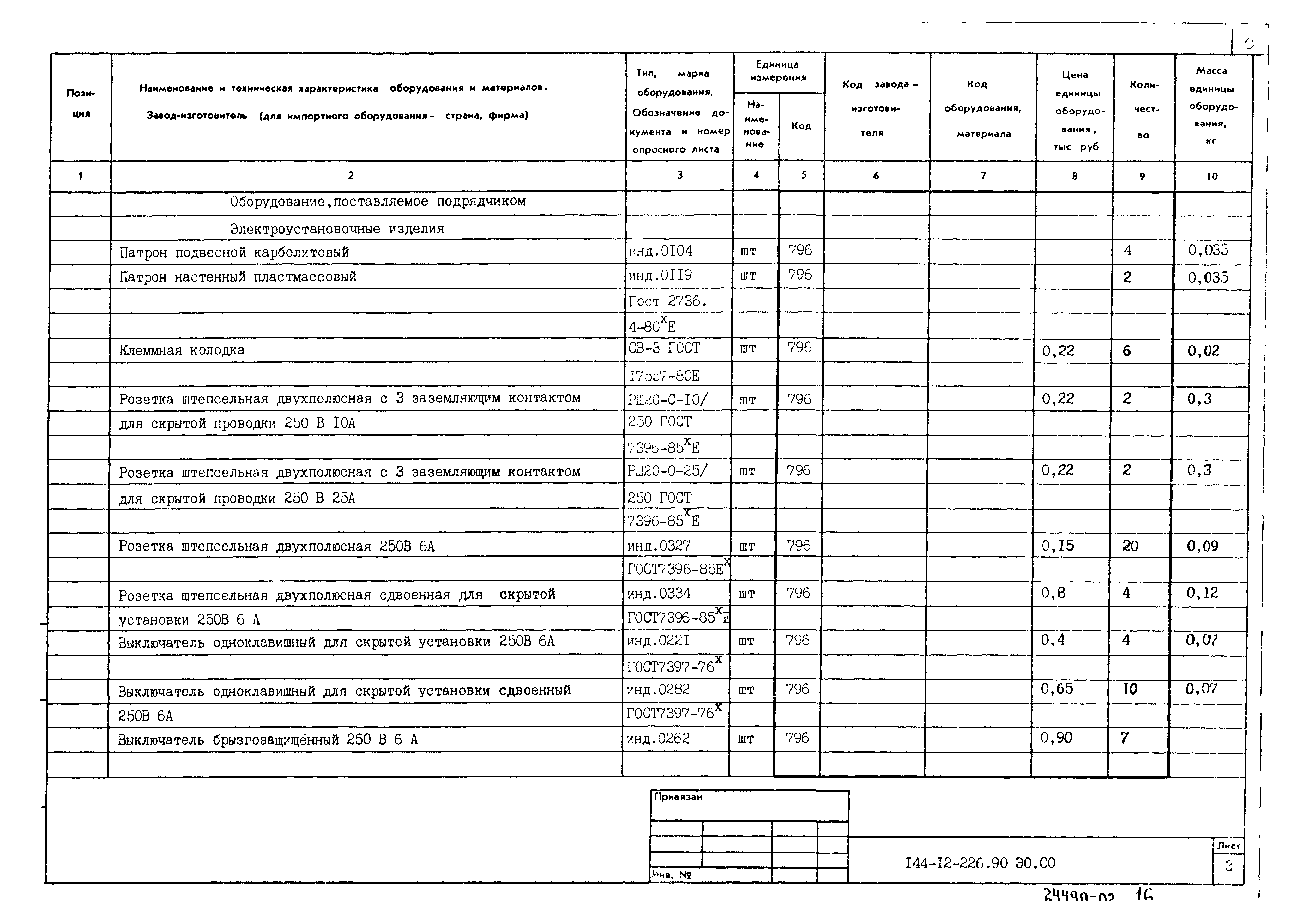 Типовой проект 144-12-226.90