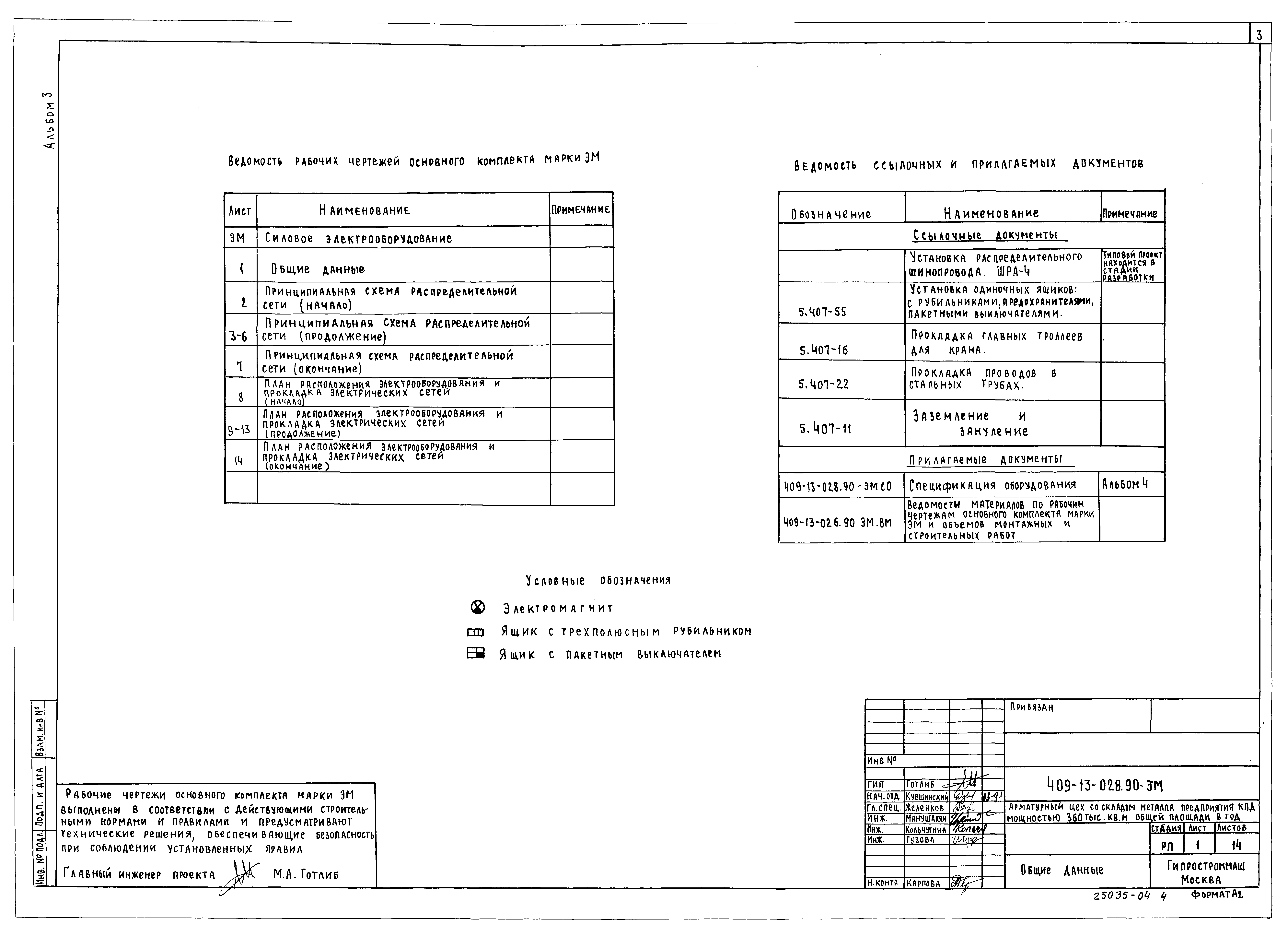 Типовые проектные решения 409-13-028.90