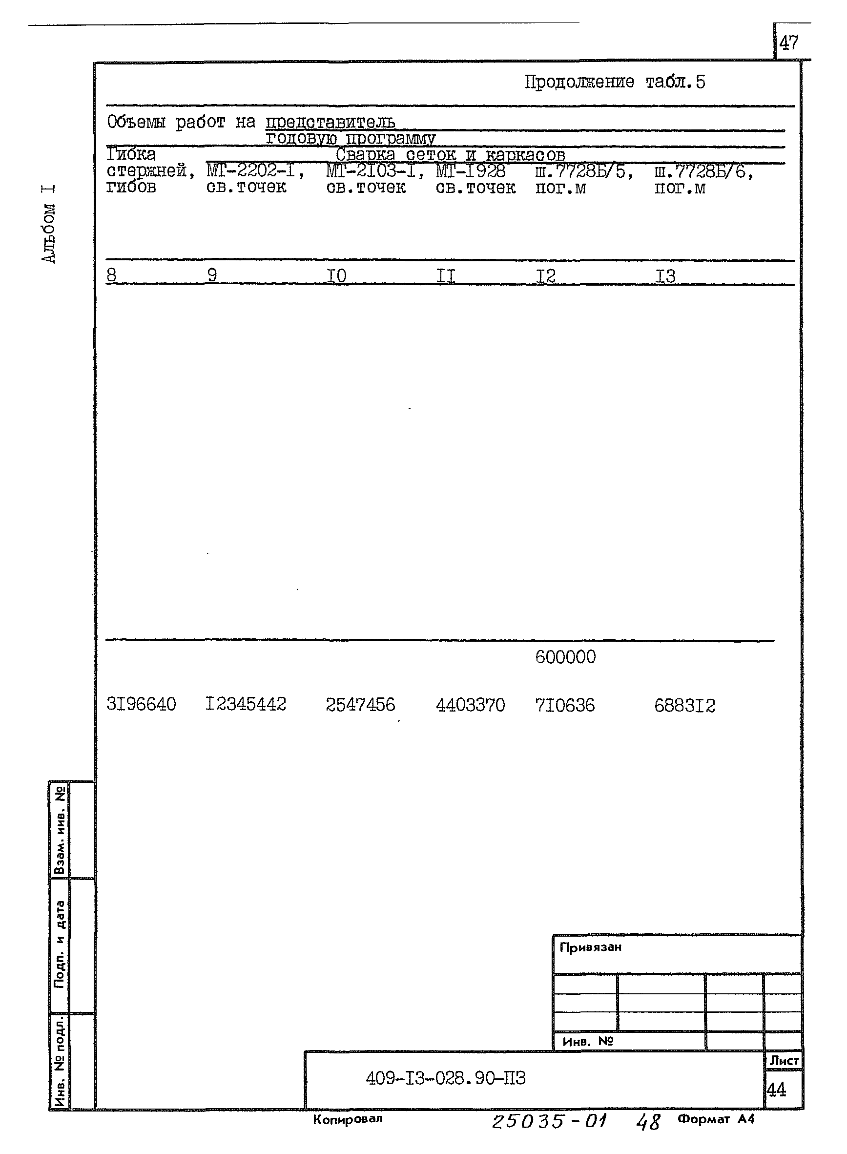 Типовые проектные решения 409-13-028.90