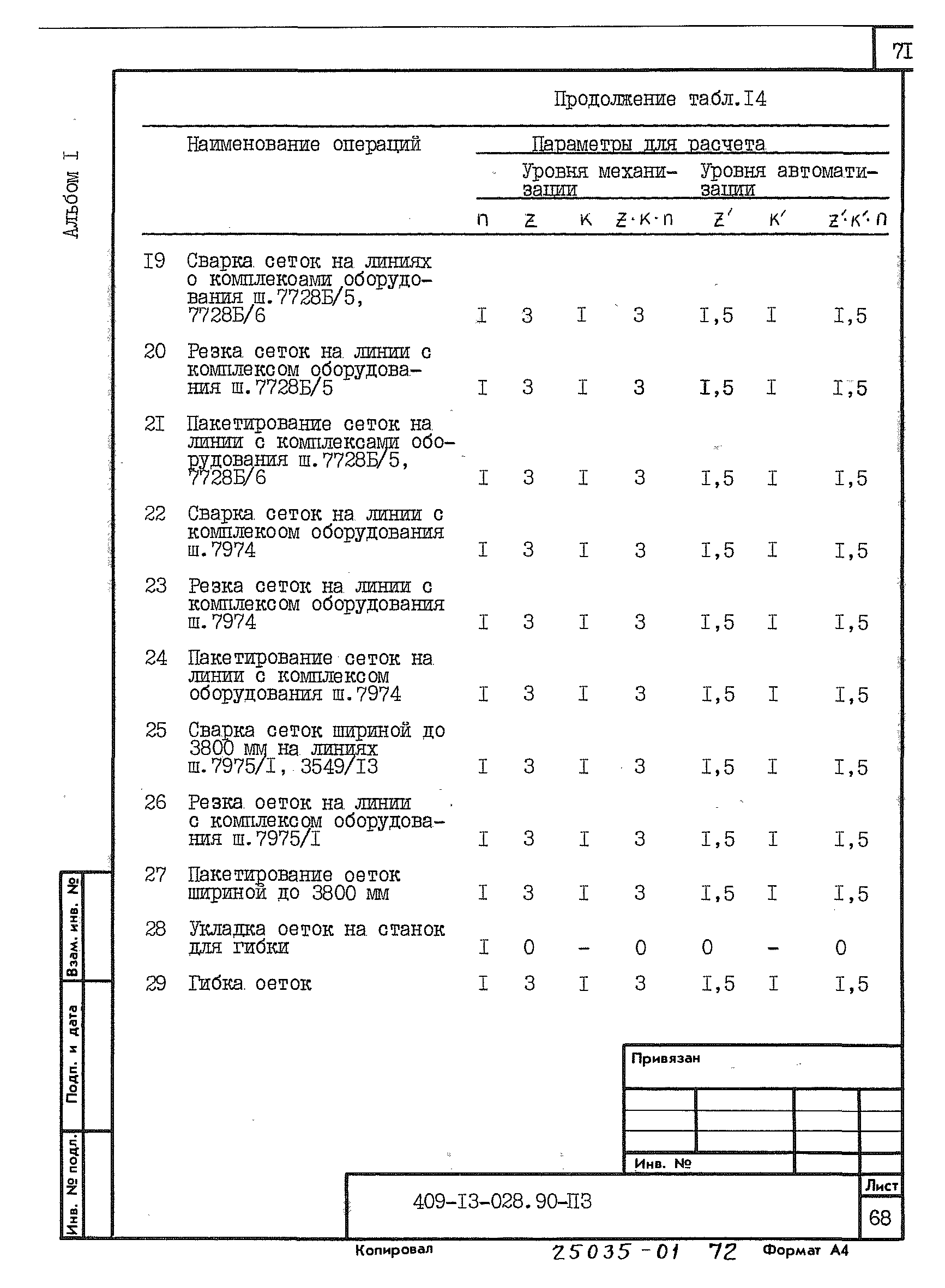 Типовые проектные решения 409-13-028.90