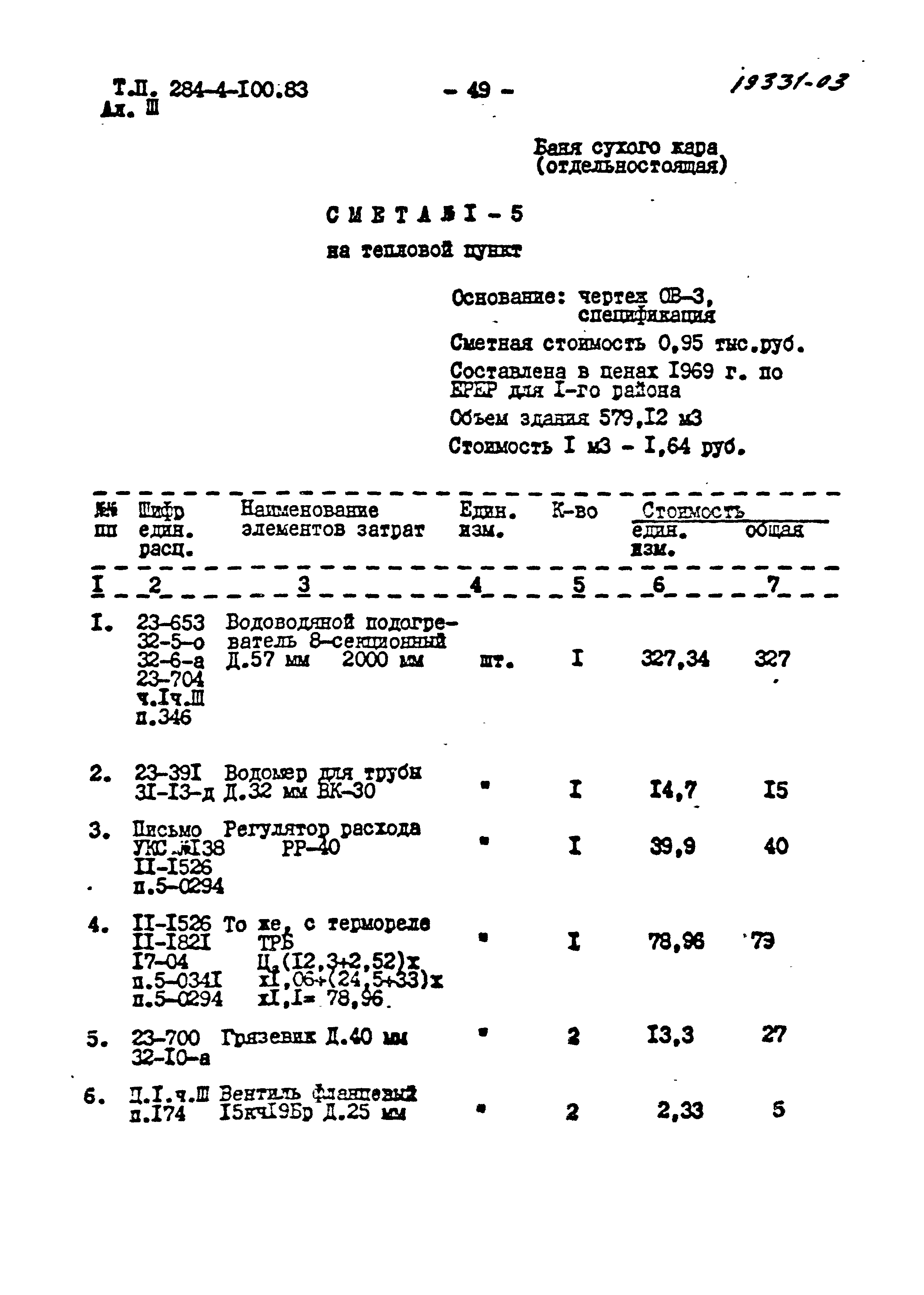 Типовой проект 284-4-100.83