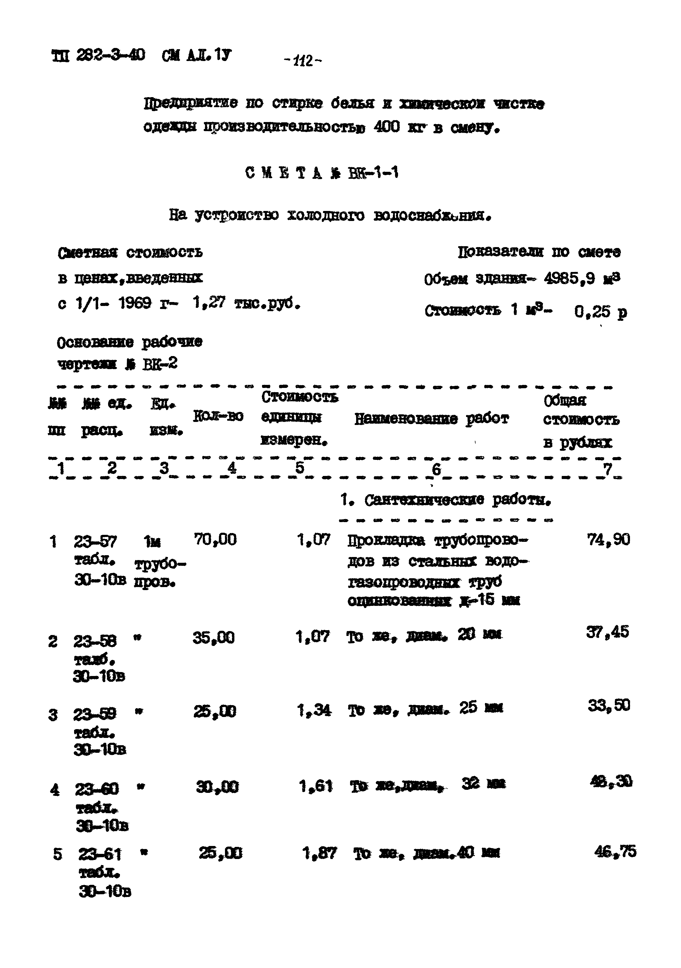 Типовой проект 282-3-40