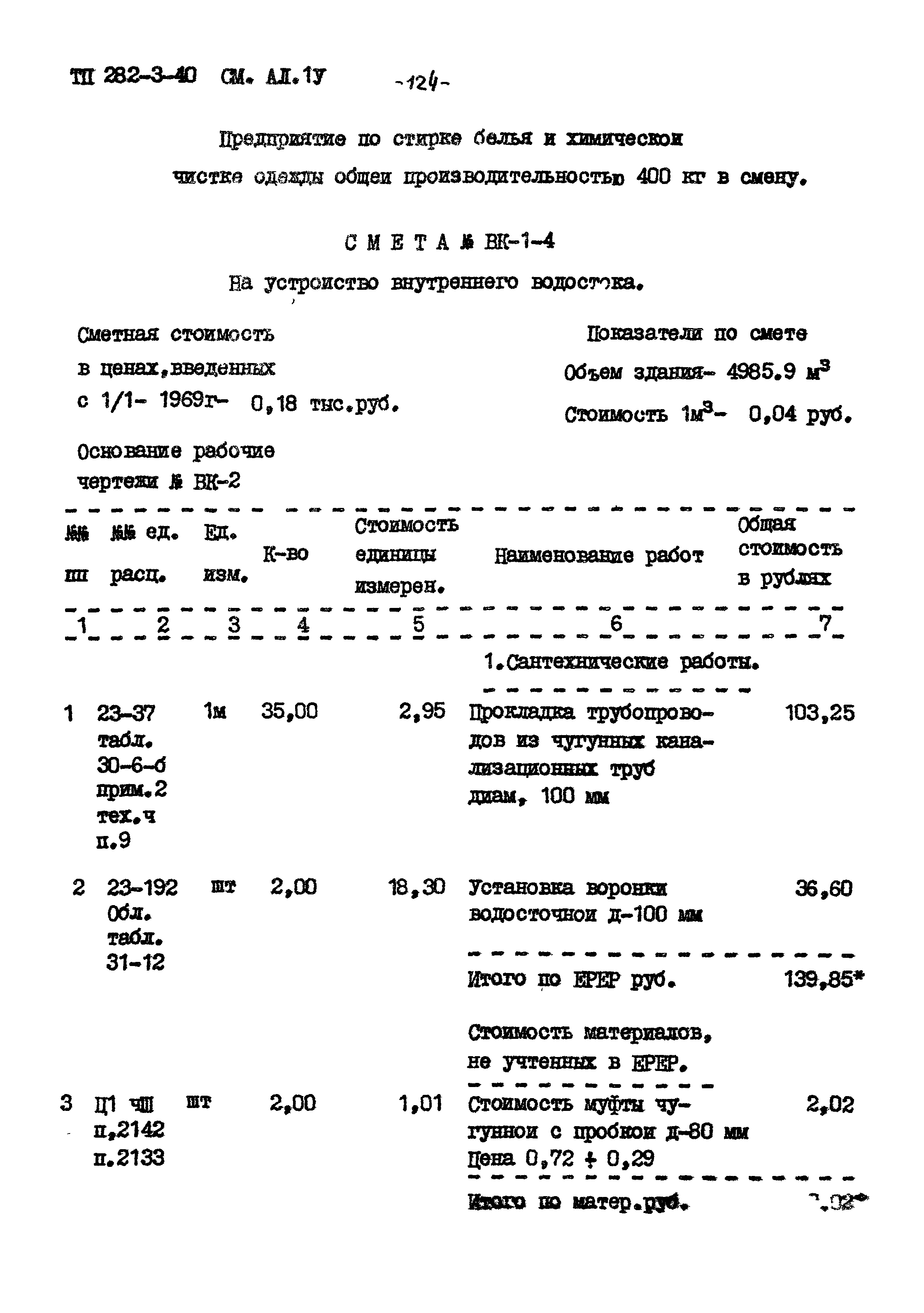 Типовой проект 282-3-40