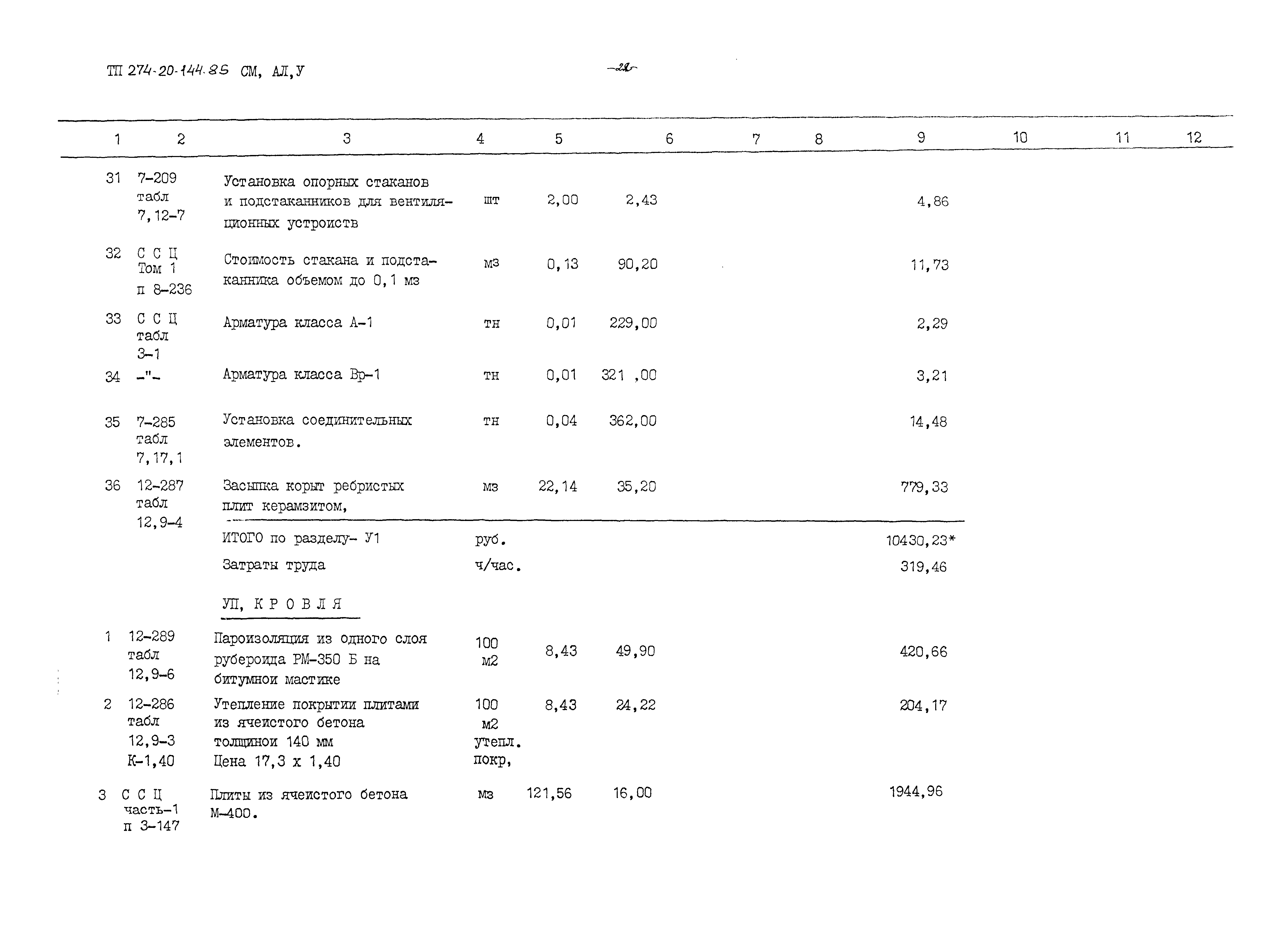 Типовой проект 274-20-144.85