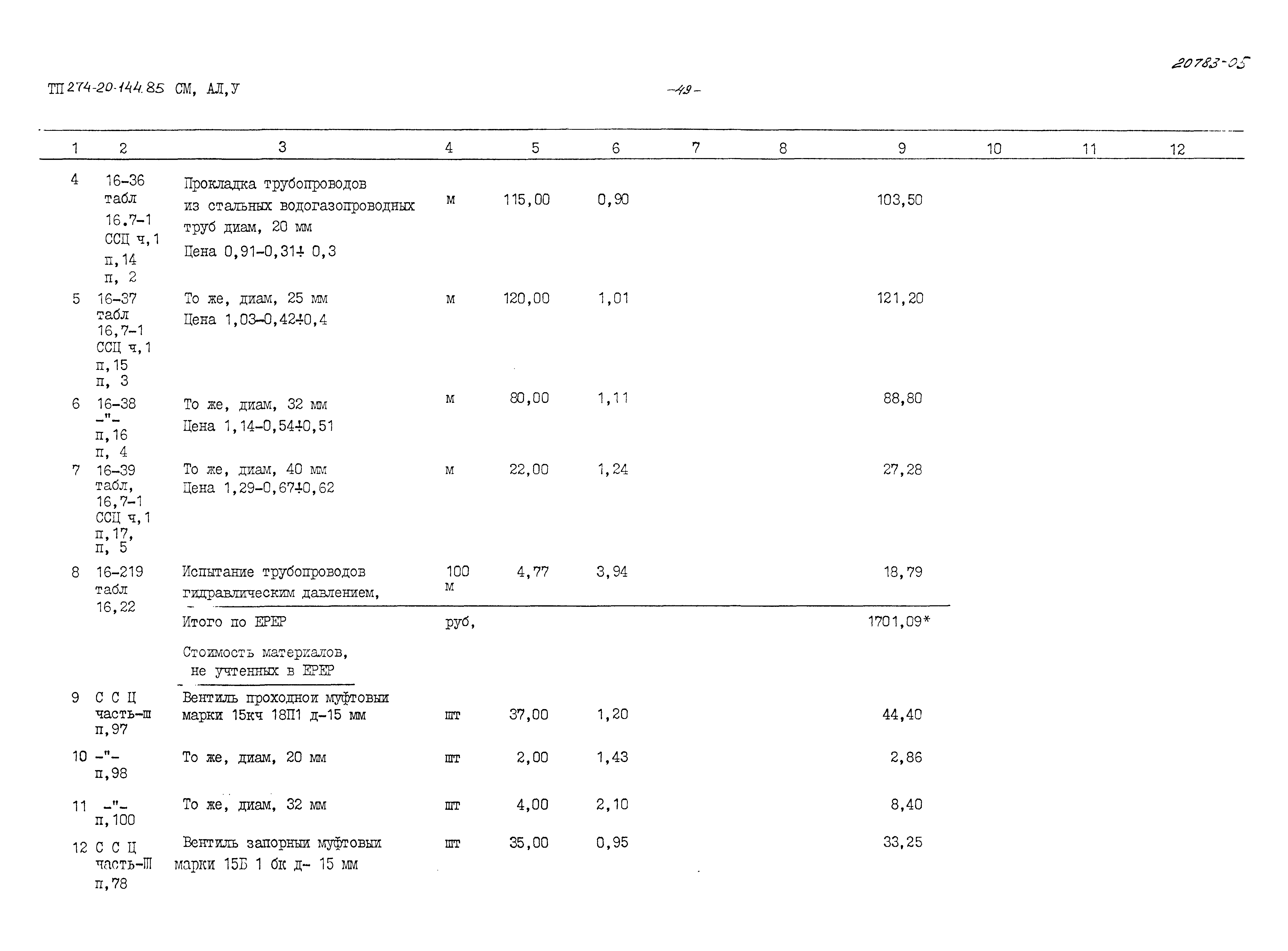 Типовой проект 274-20-144.85