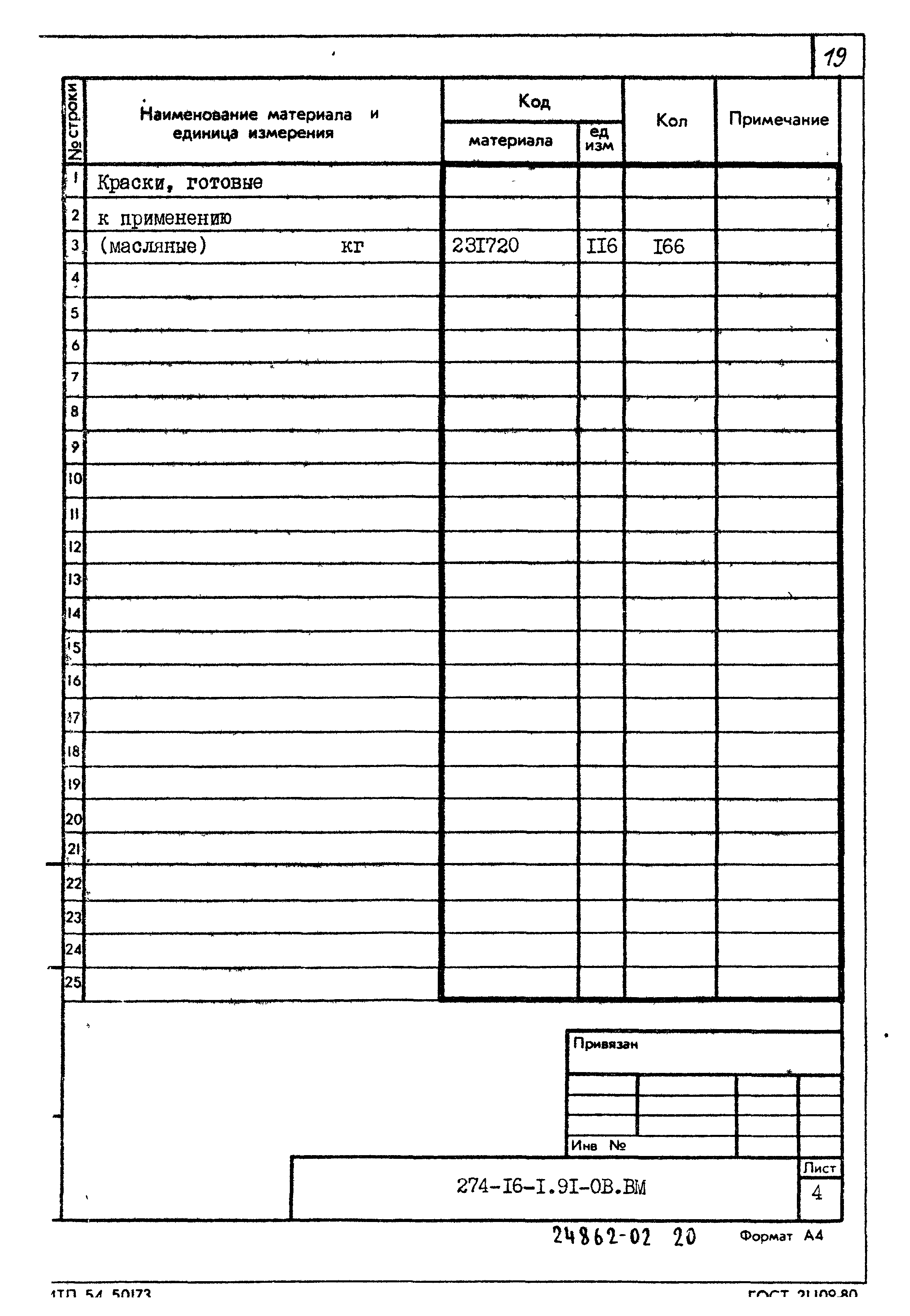 Типовой проект 274-16-1.91