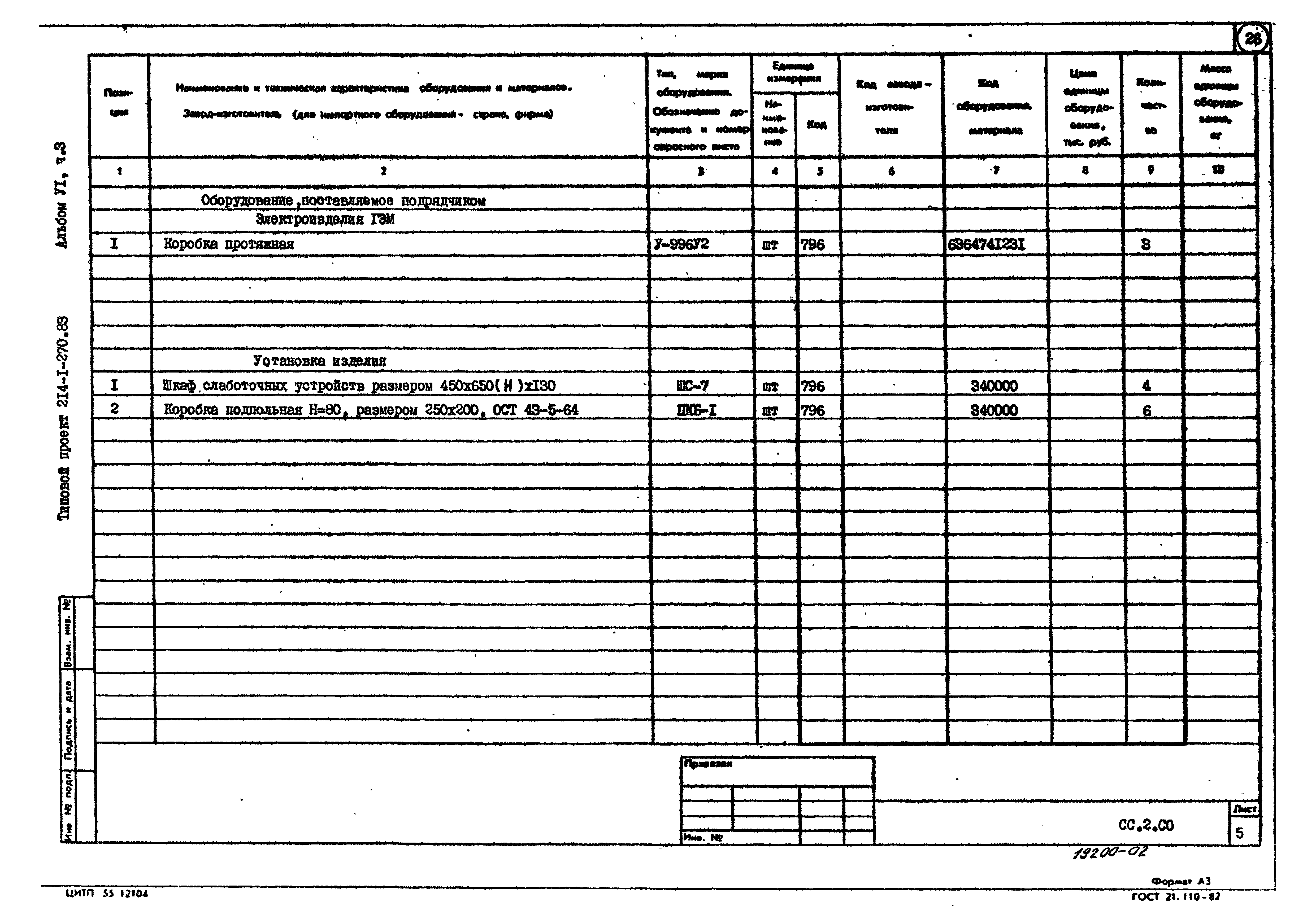 Типовой проект 214-1-270.83