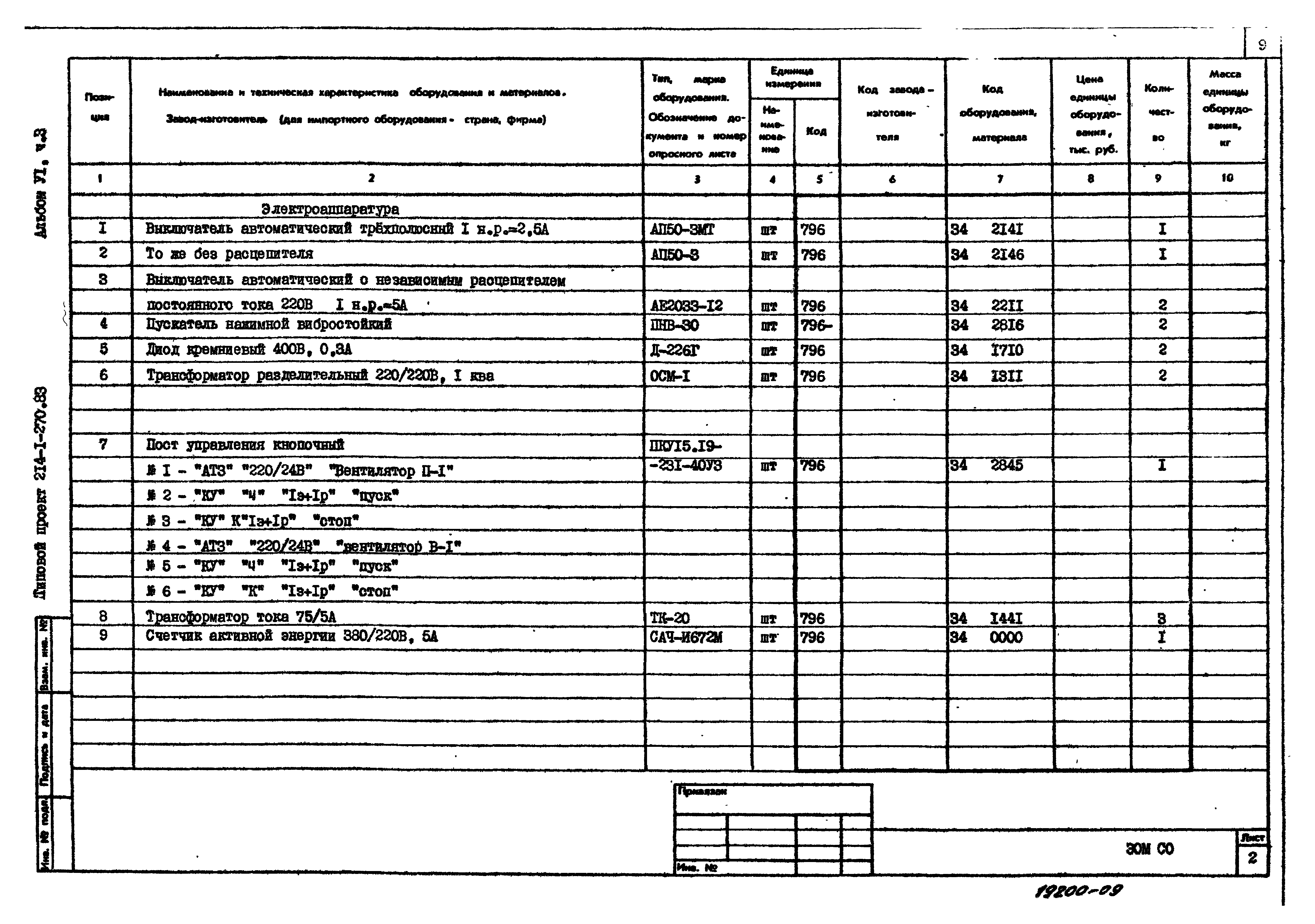 Типовой проект 214-1-270.83