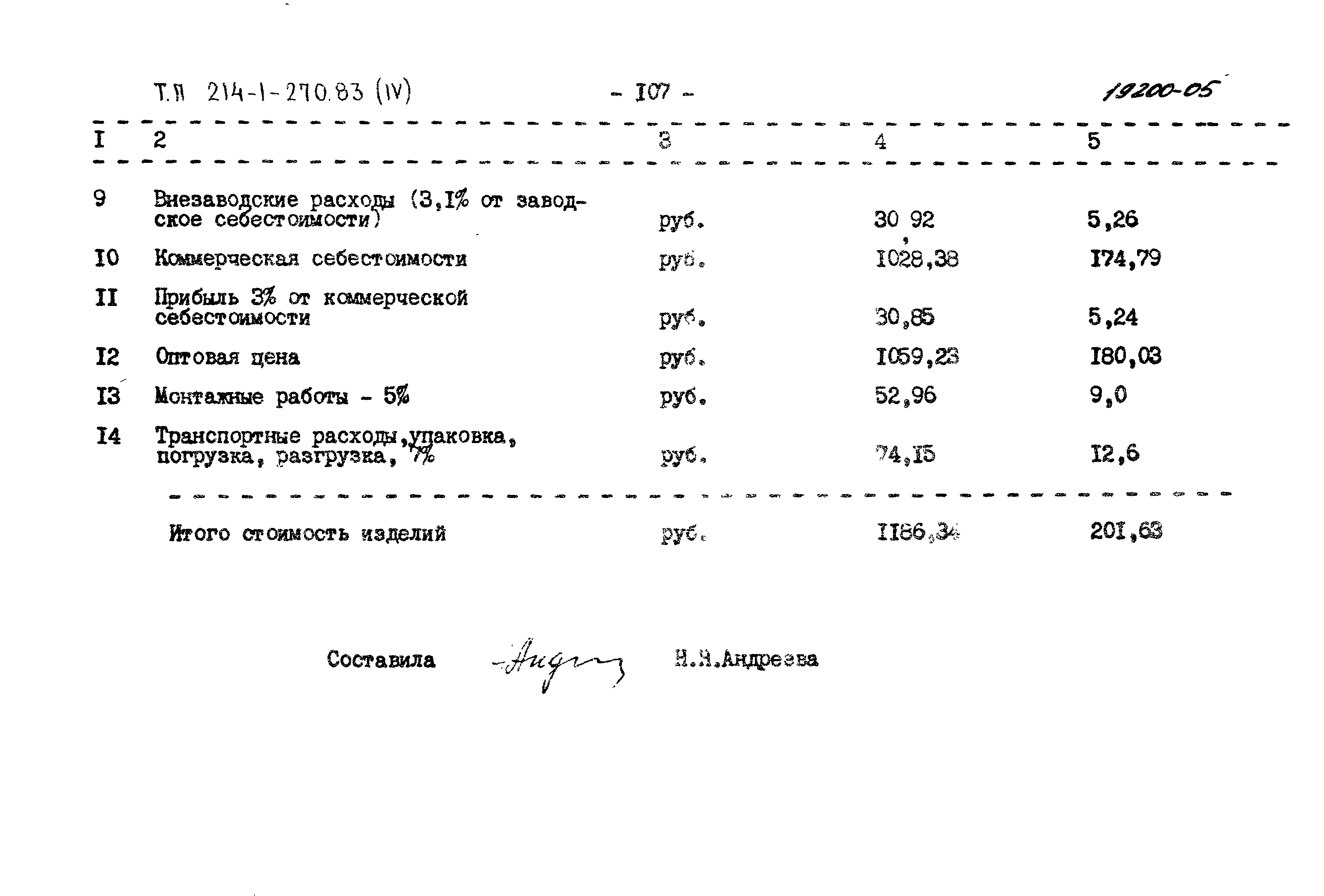 Типовой проект 214-1-270.83