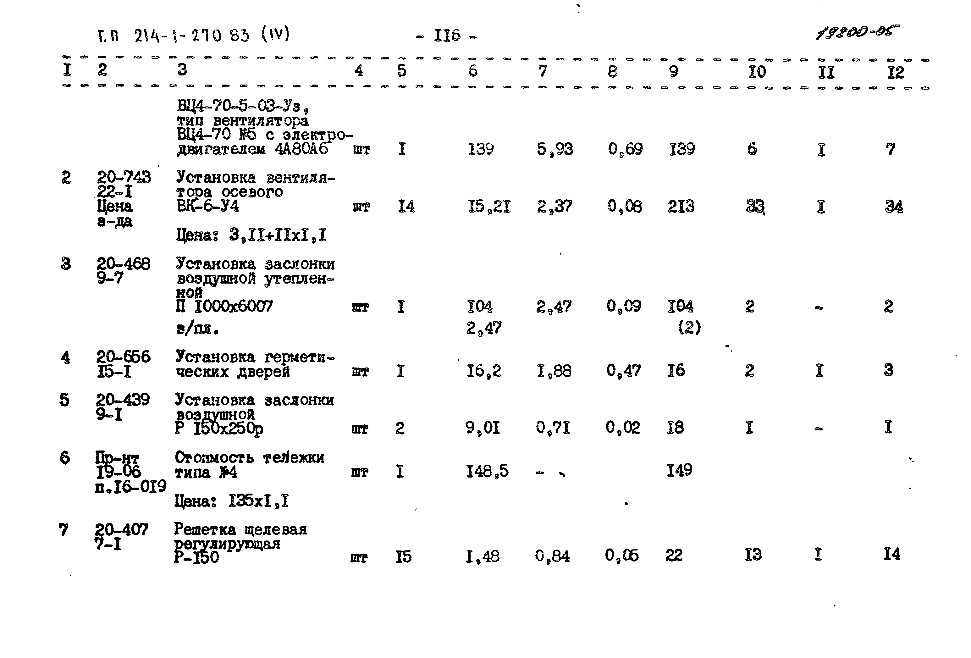 Типовой проект 214-1-270.83