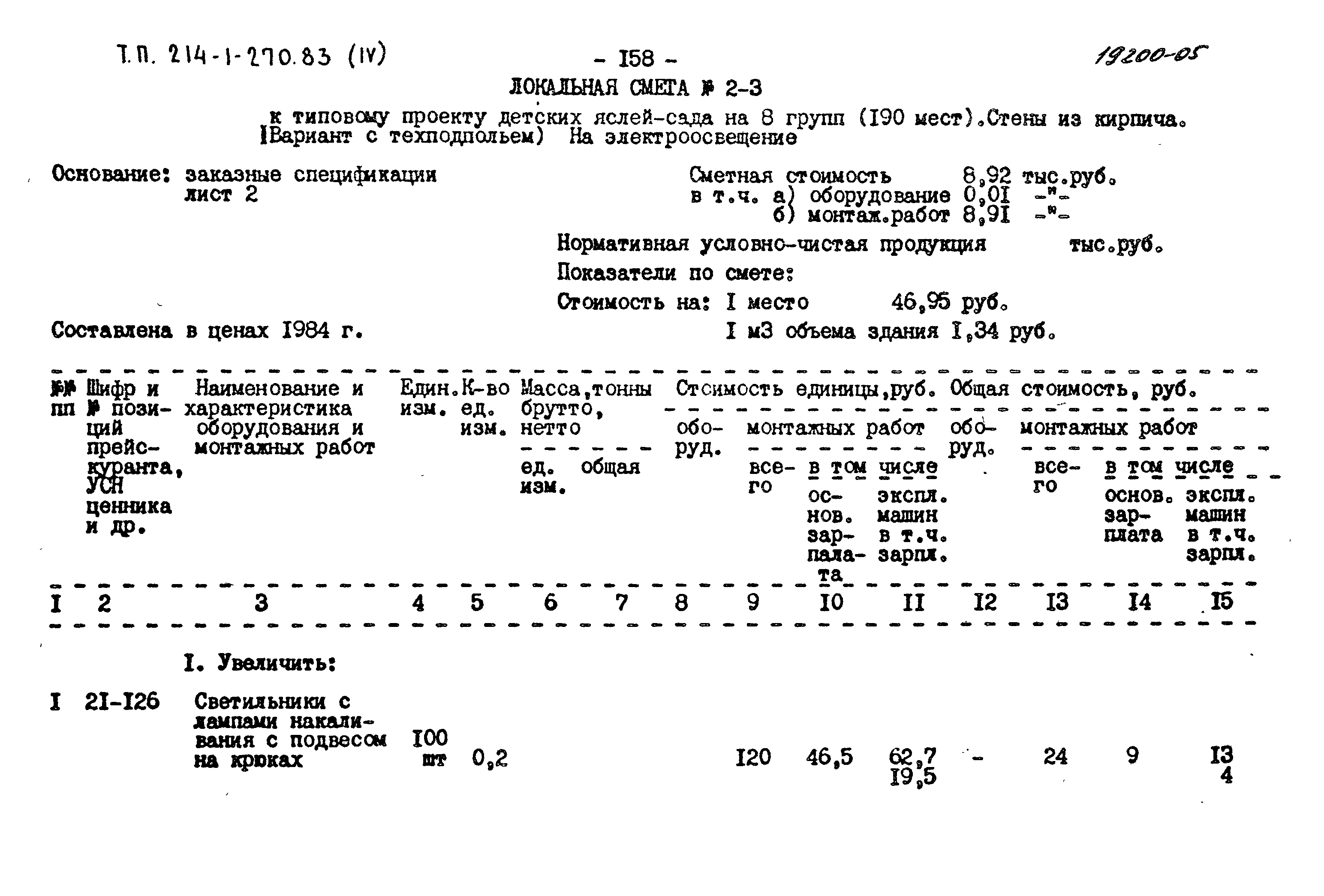 Типовой проект 214-1-270.83