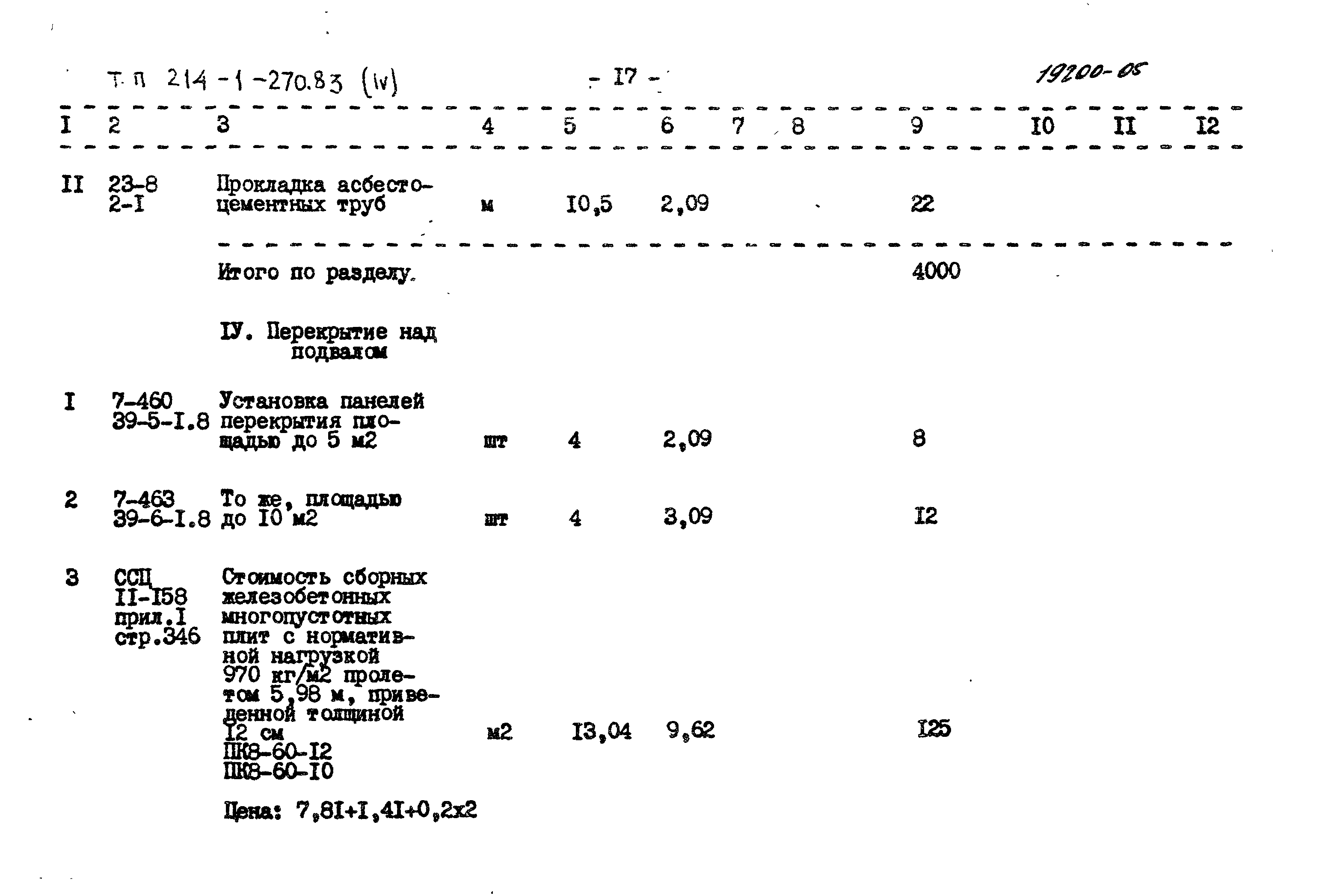 Типовой проект 214-1-270.83