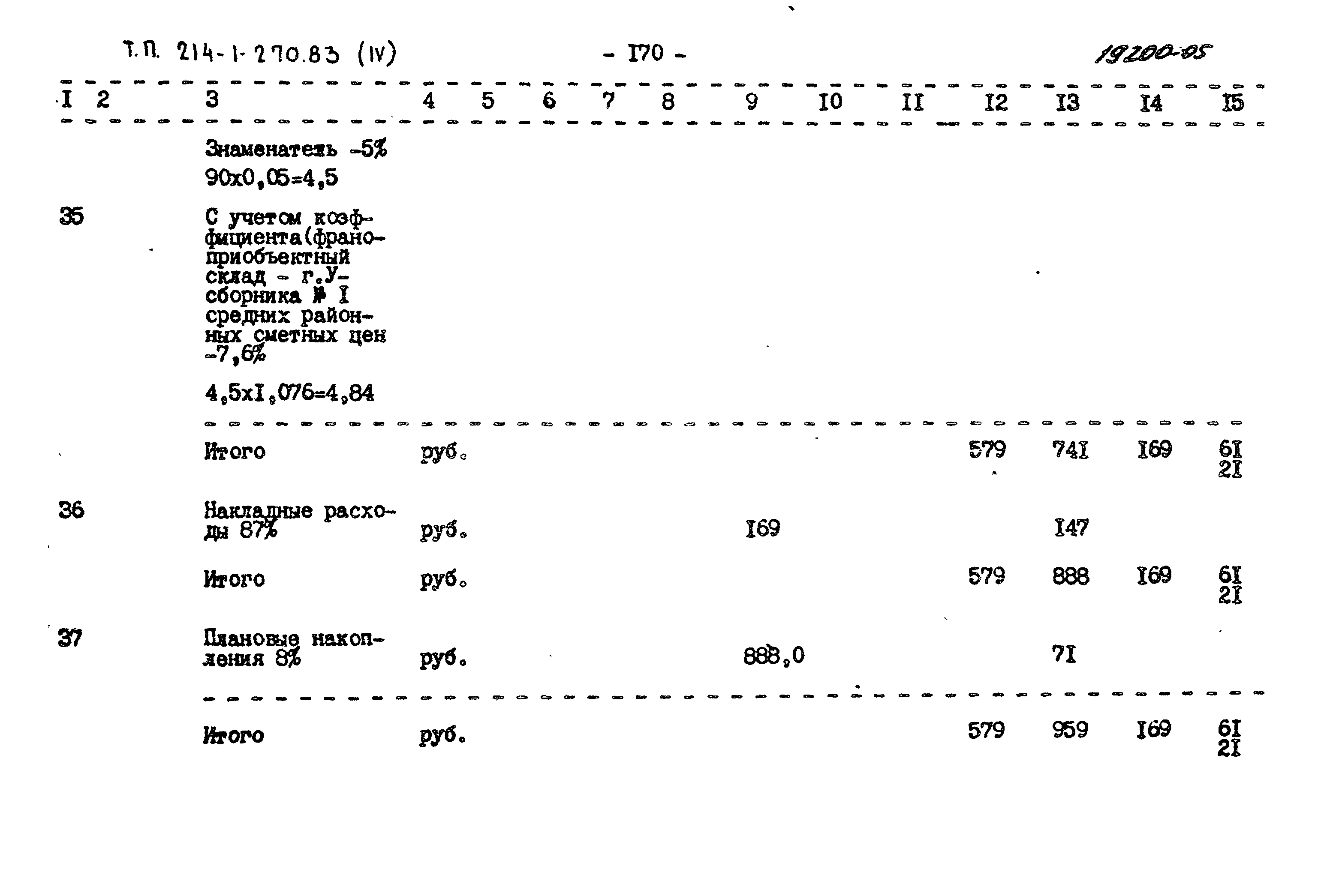 Типовой проект 214-1-270.83