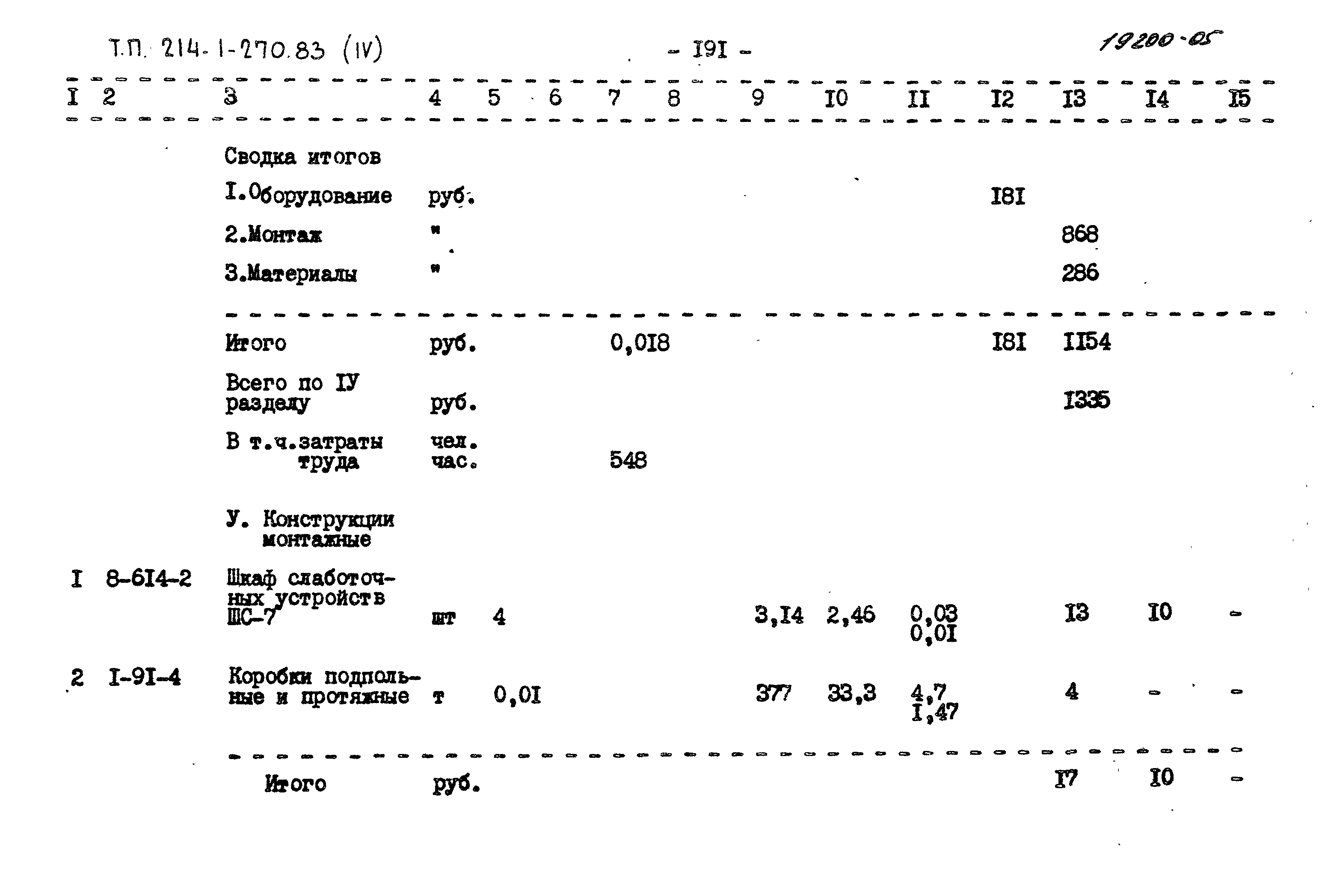 Типовой проект 214-1-270.83