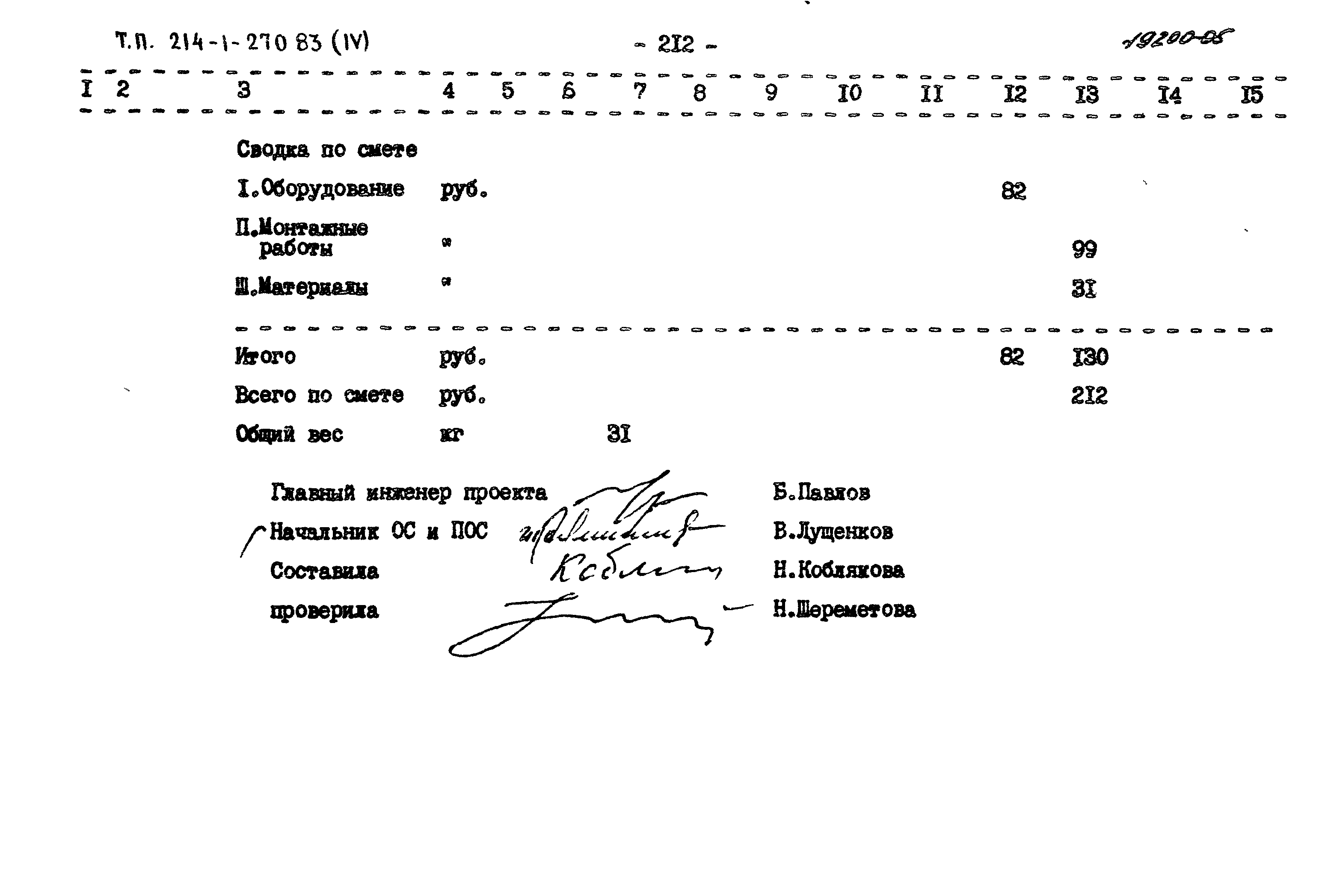 Типовой проект 214-1-270.83