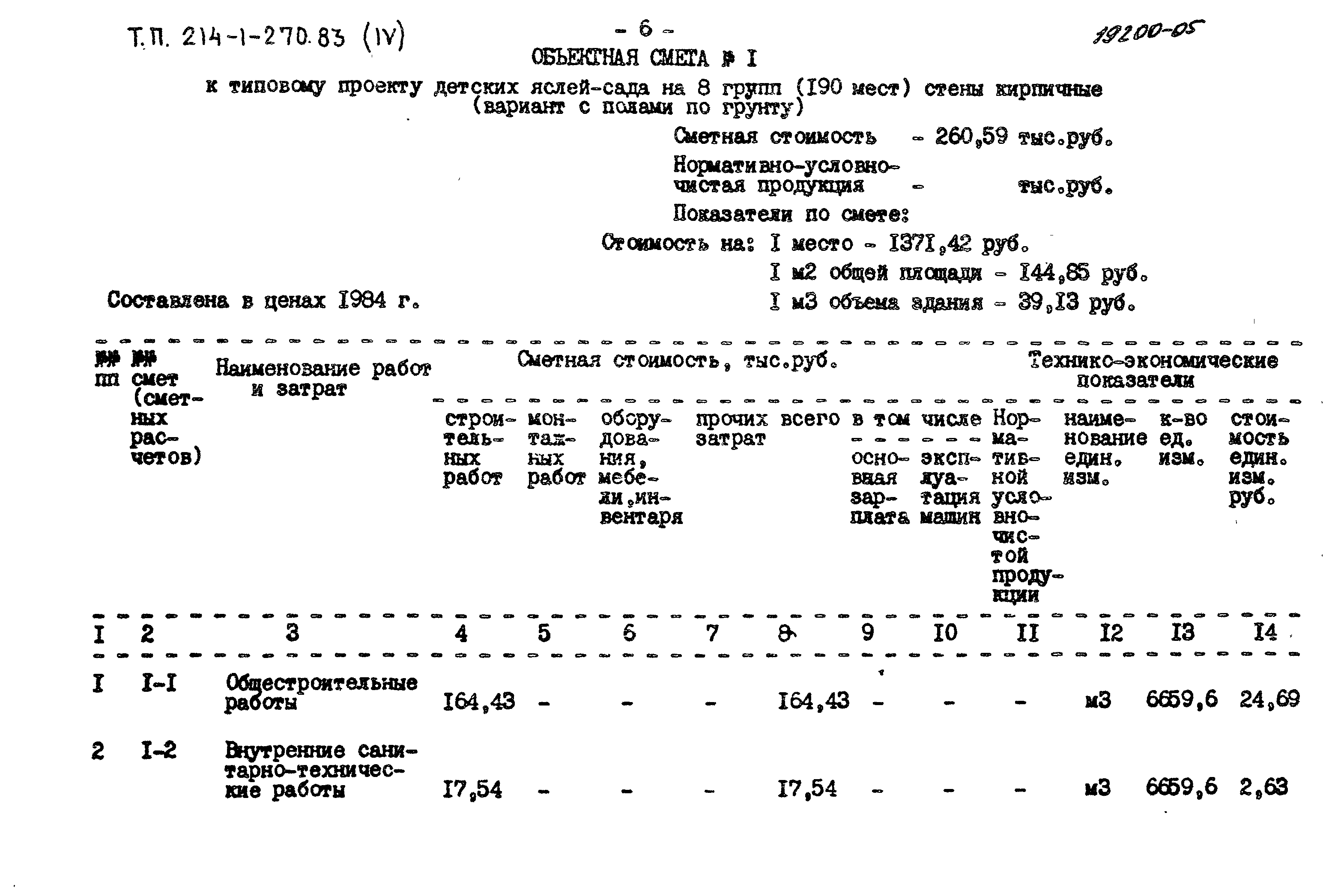 Типовой проект 214-1-270.83