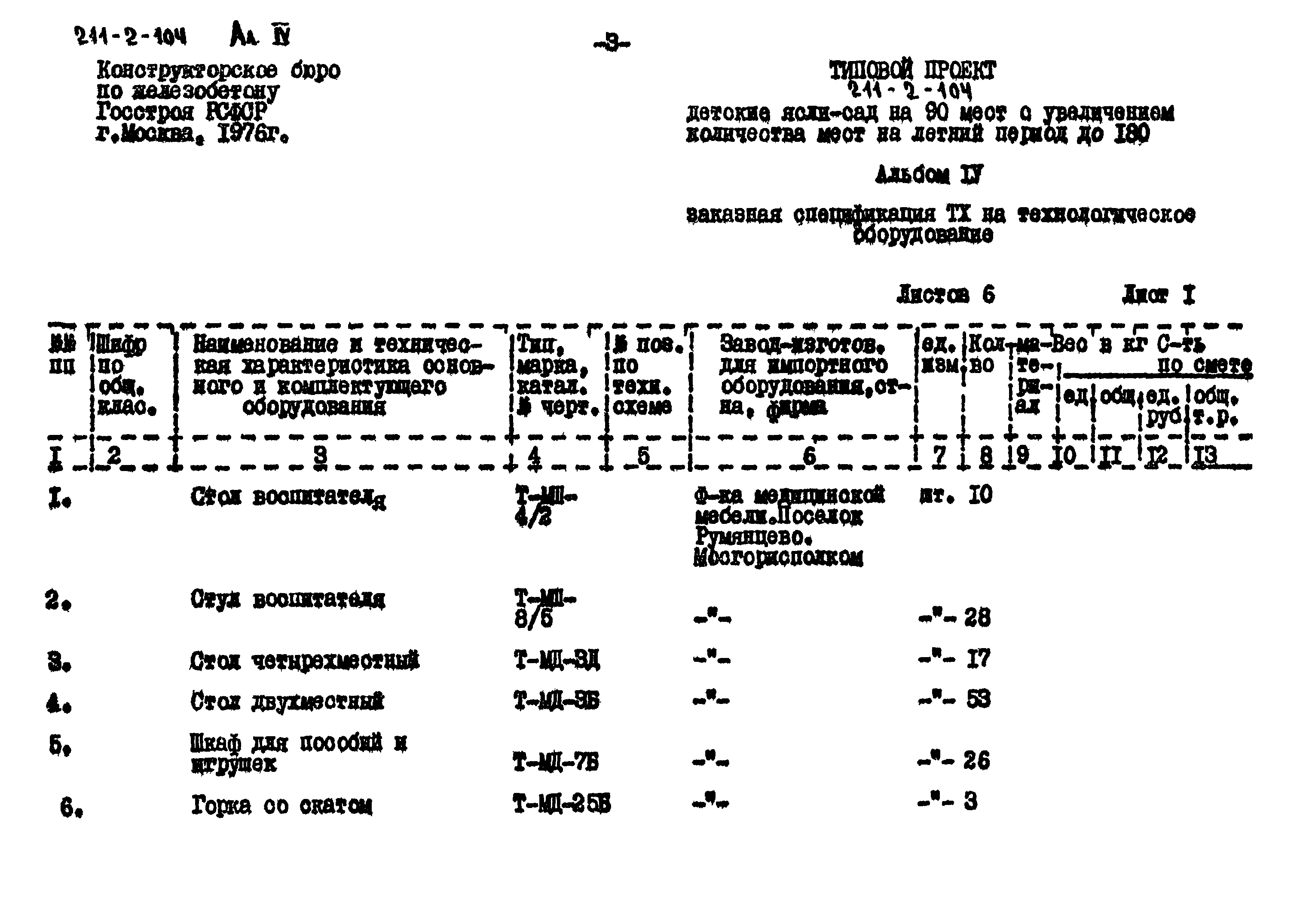 Типовой проект 211-2-104