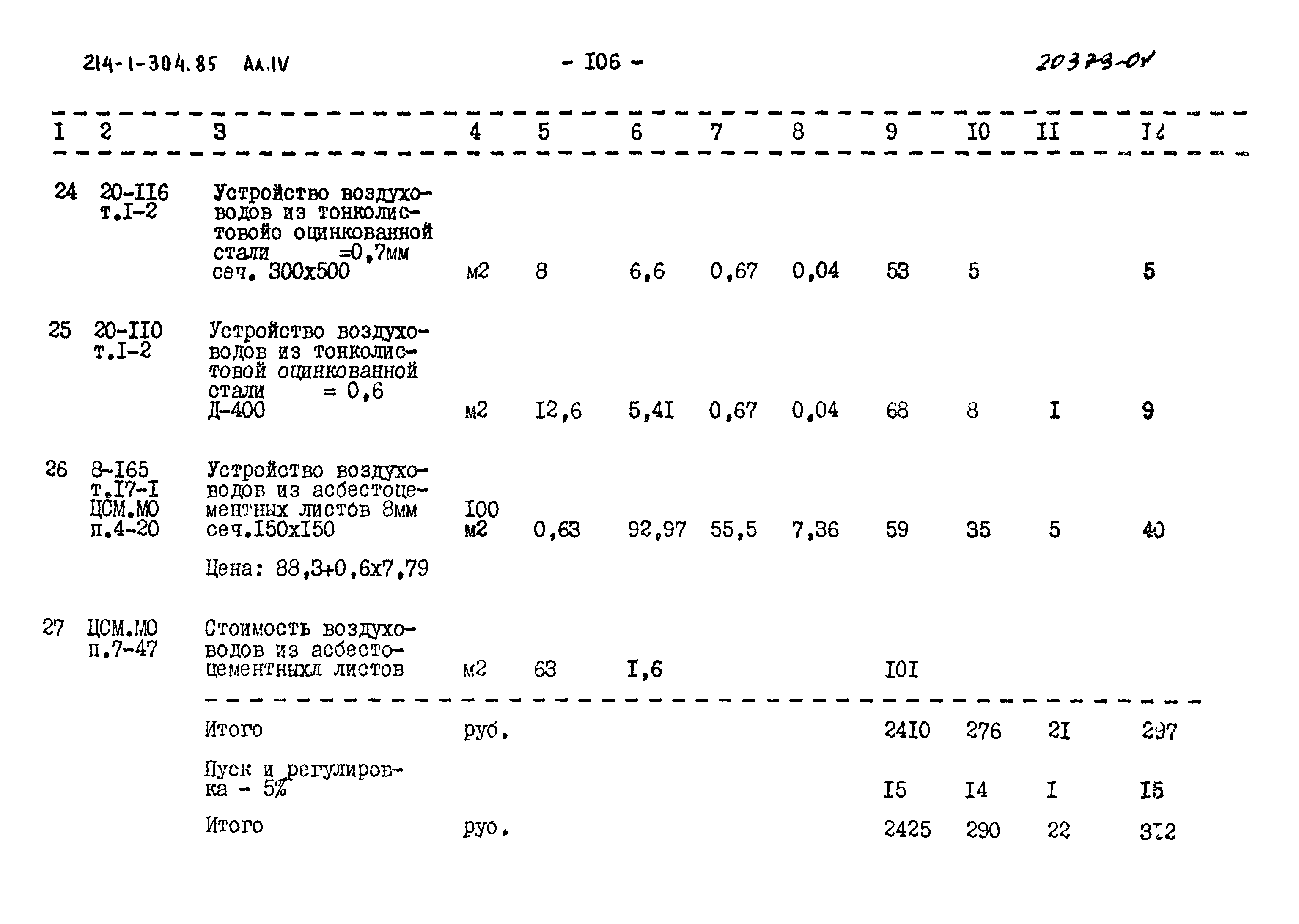 Типовой проект 214-1-304.85