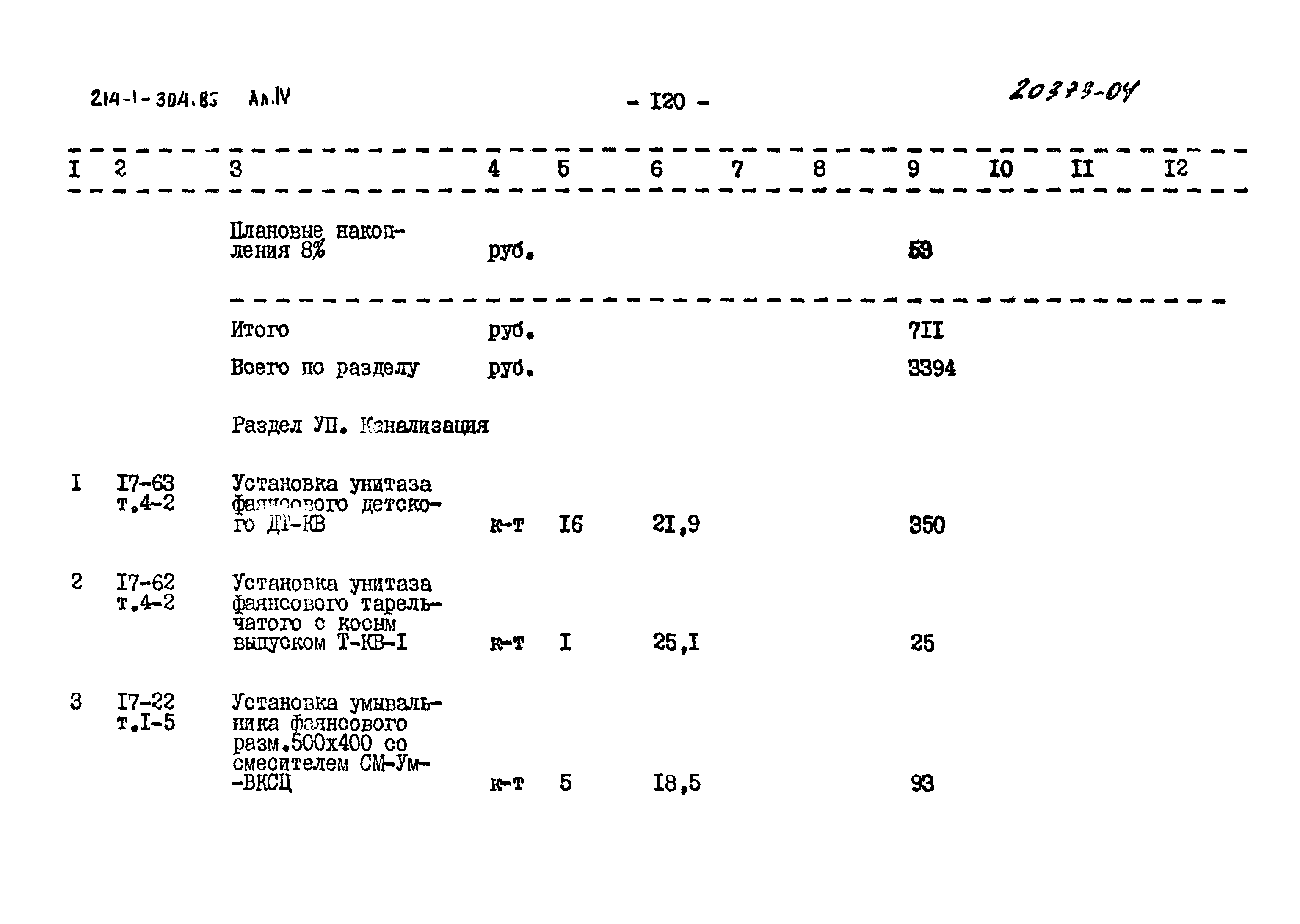 Типовой проект 214-1-304.85