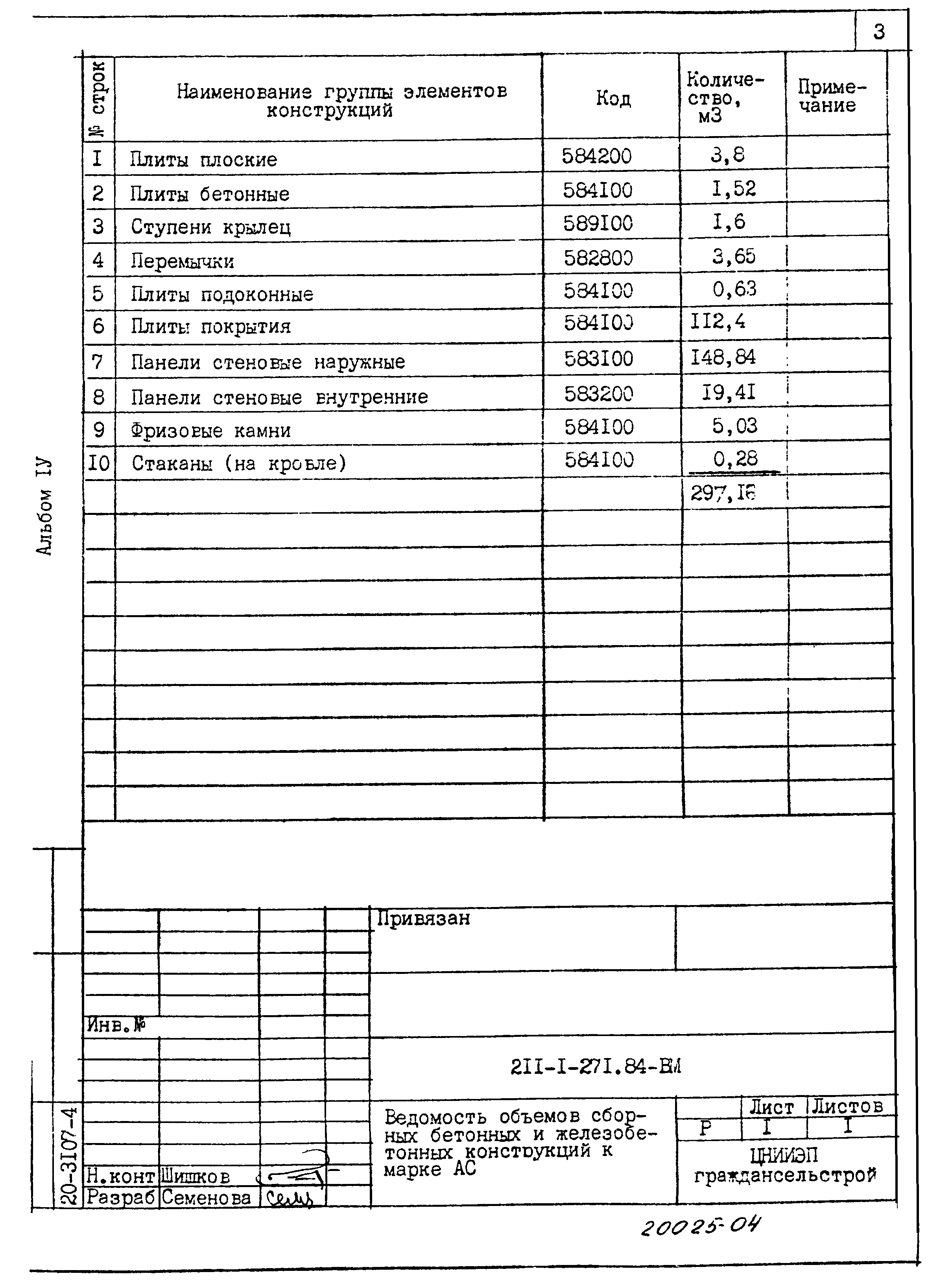 Типовой проект 211-1-271.84