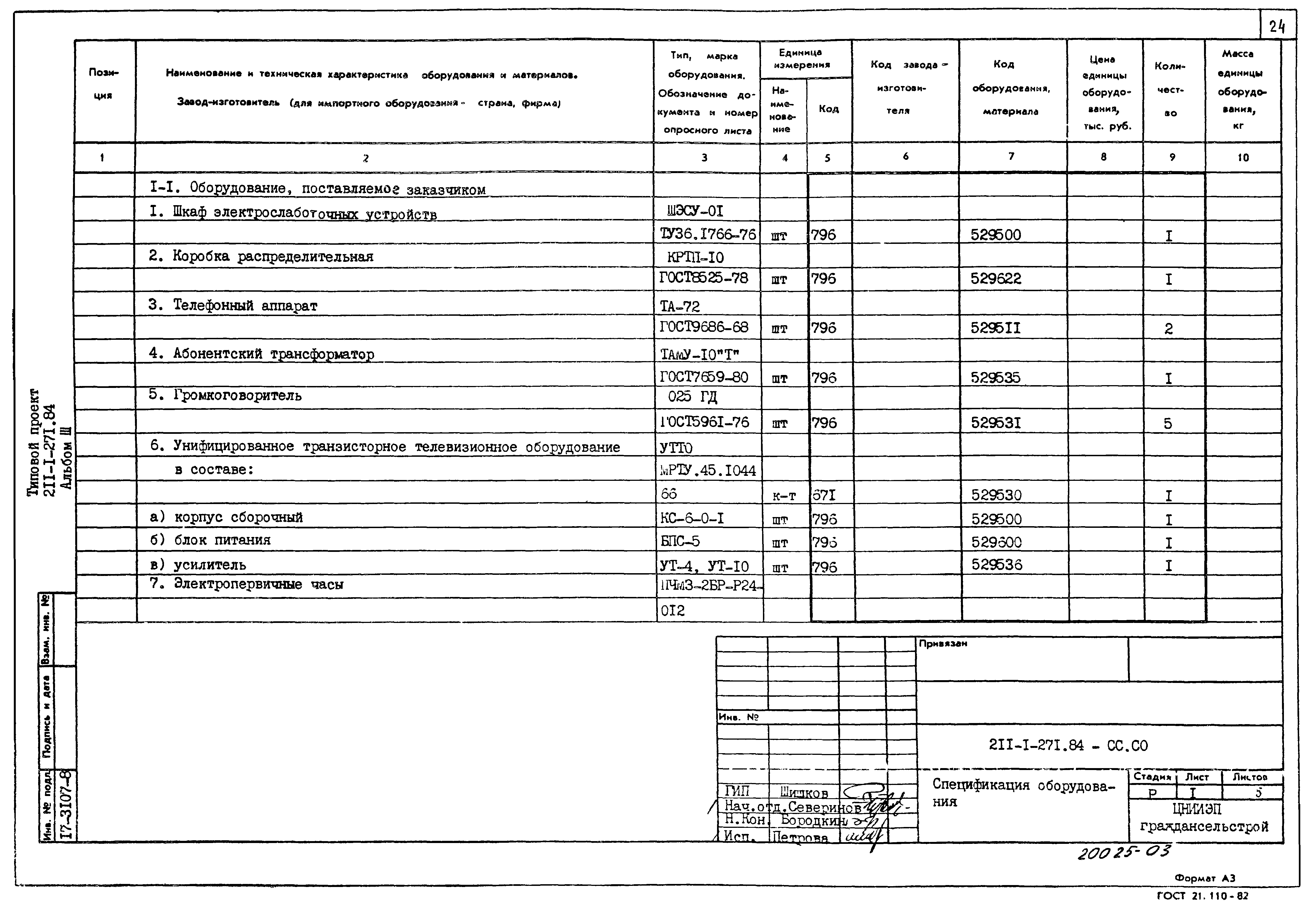 Типовой проект 211-1-271.84