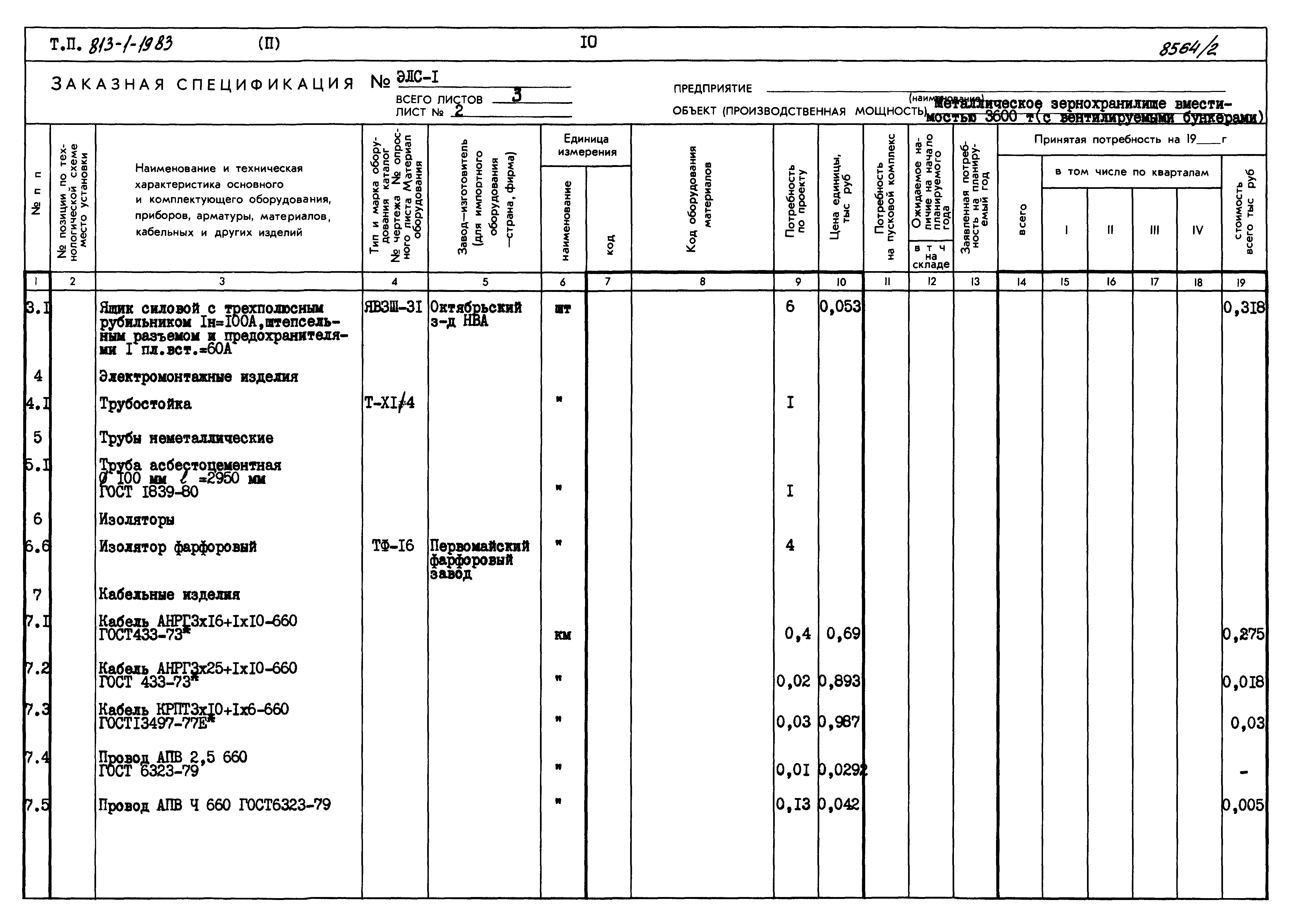 Типовой проект 813-1-19.83