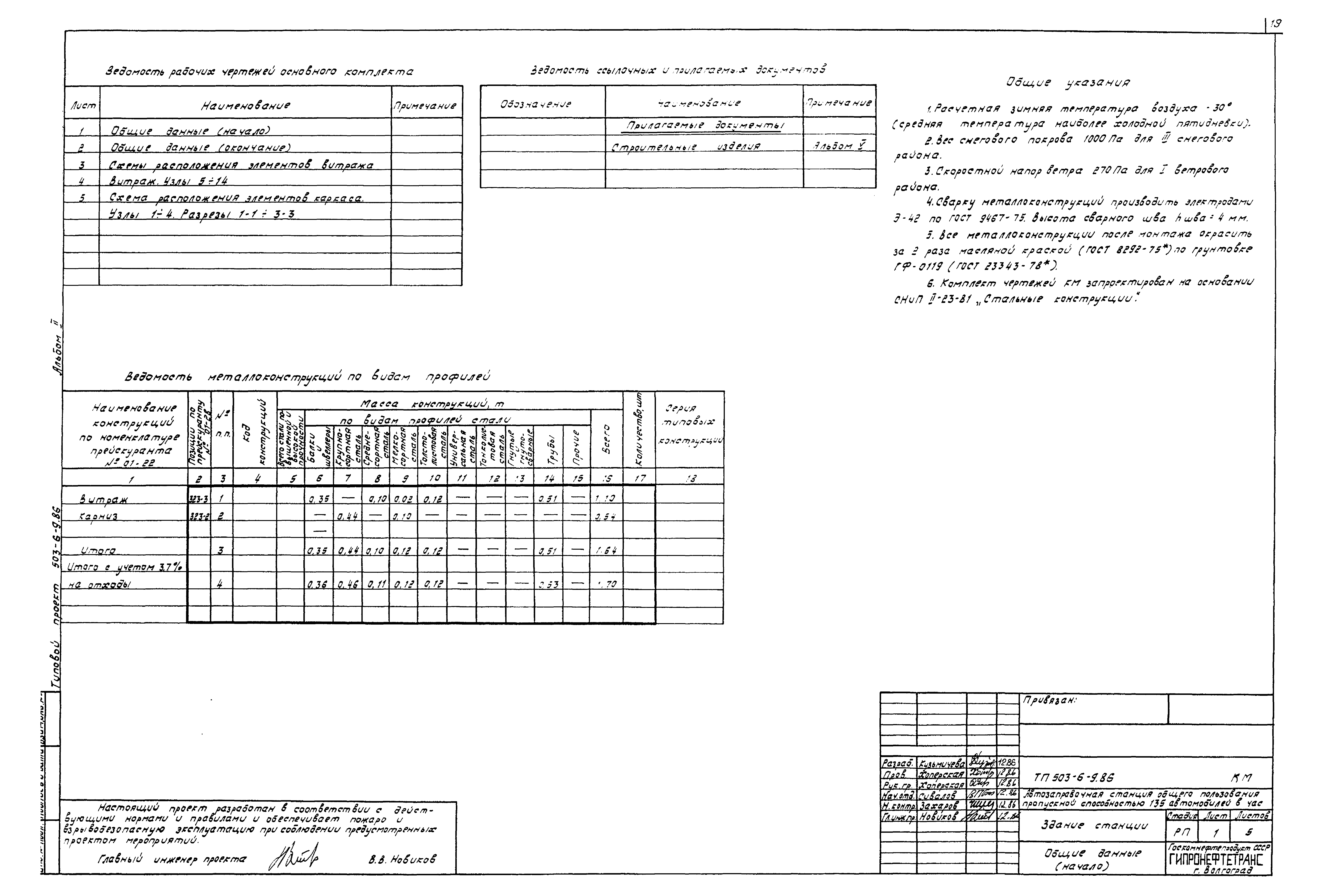 Типовой проект 503-6-9.86