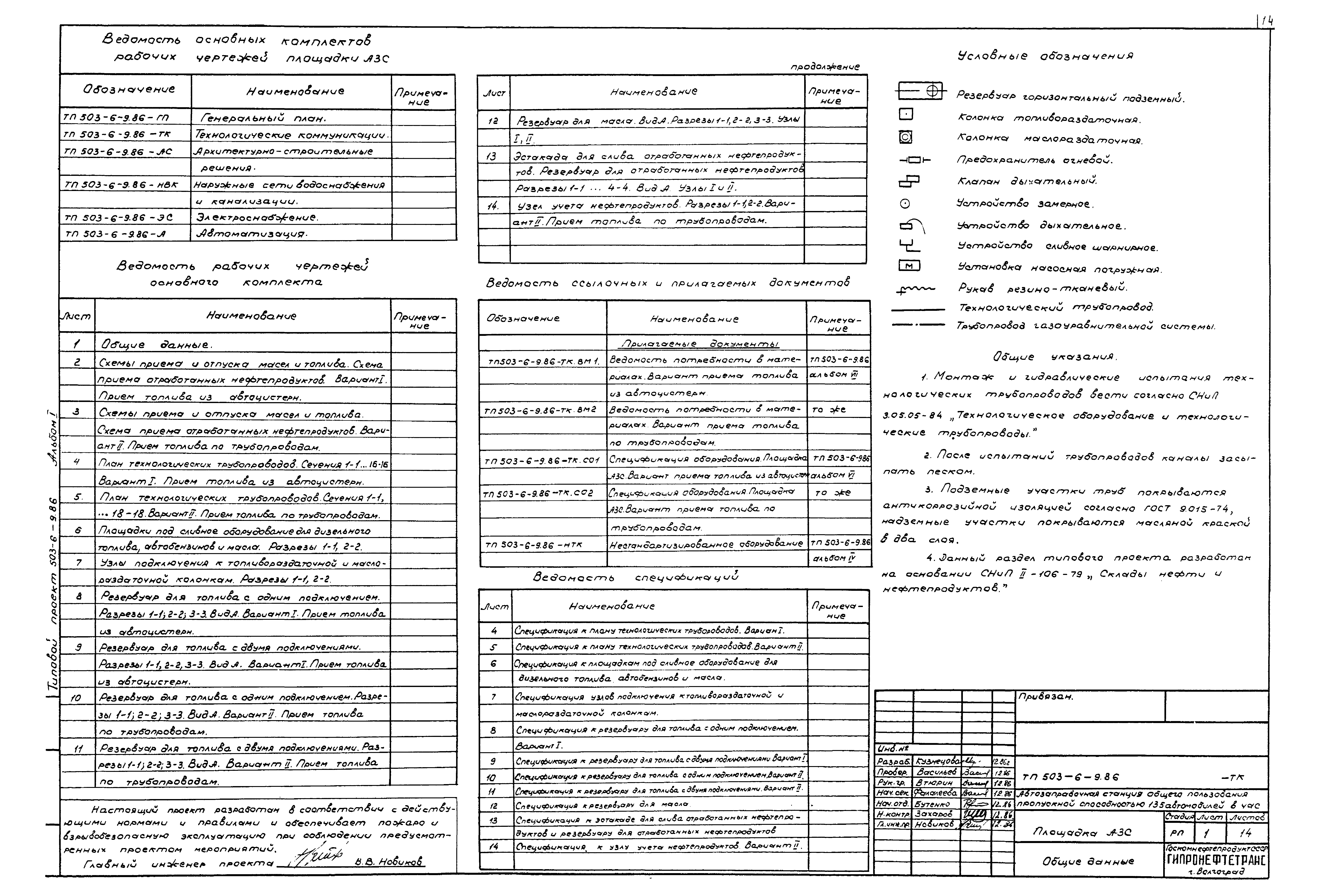 Типовой проект 503-6-9.86