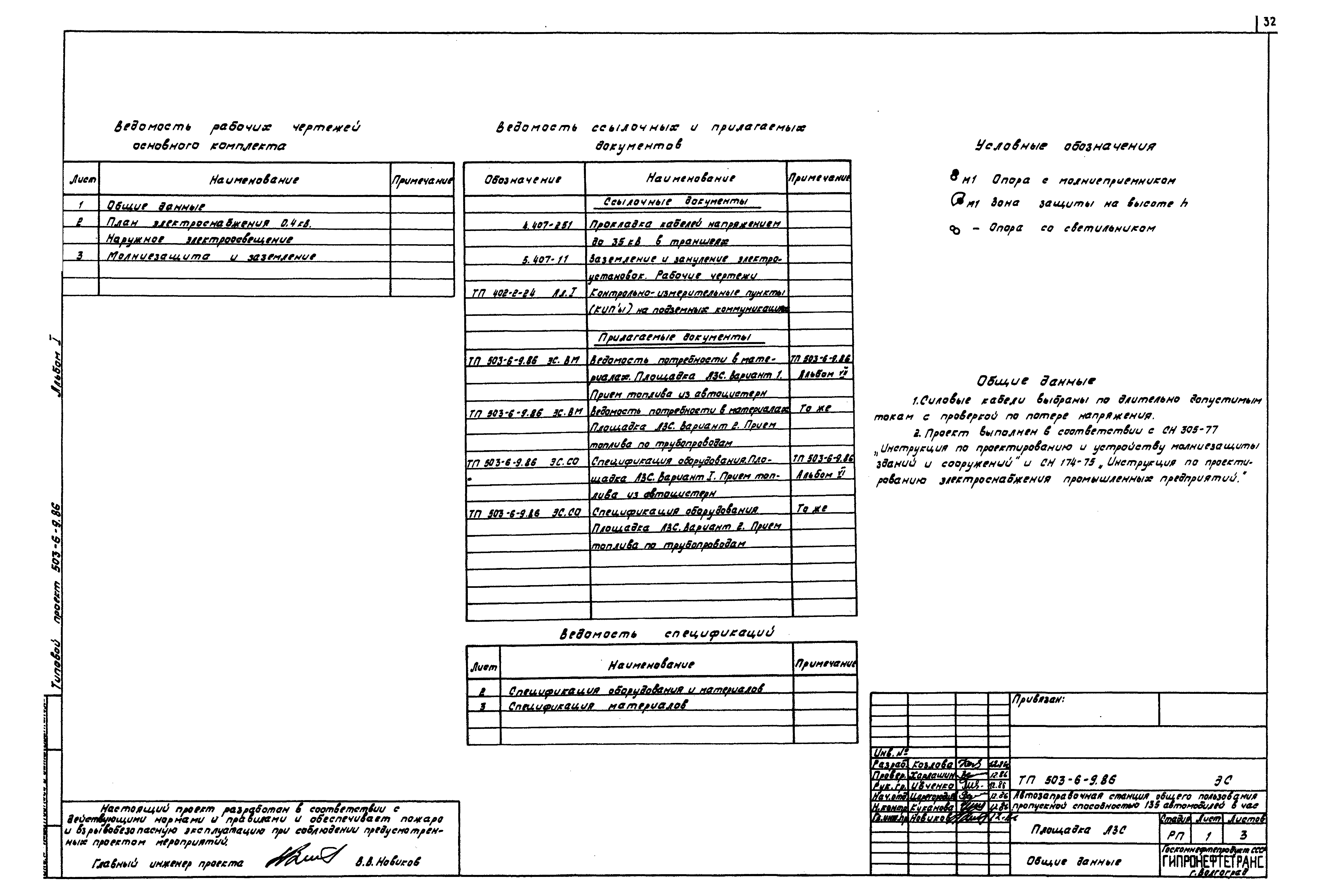 Типовой проект 503-6-9.86