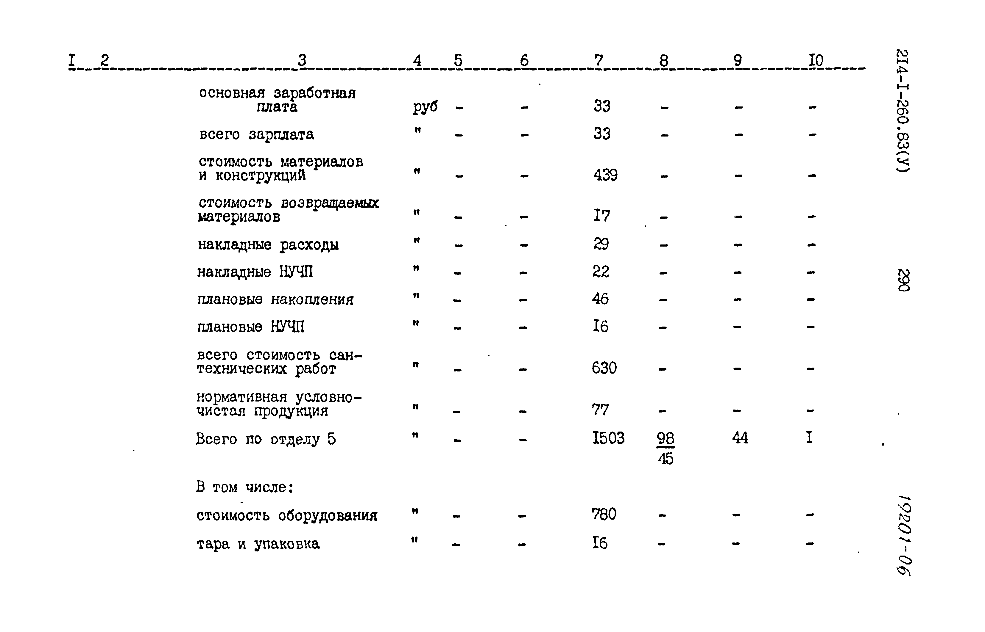 Типовой проект 214-1-260.83