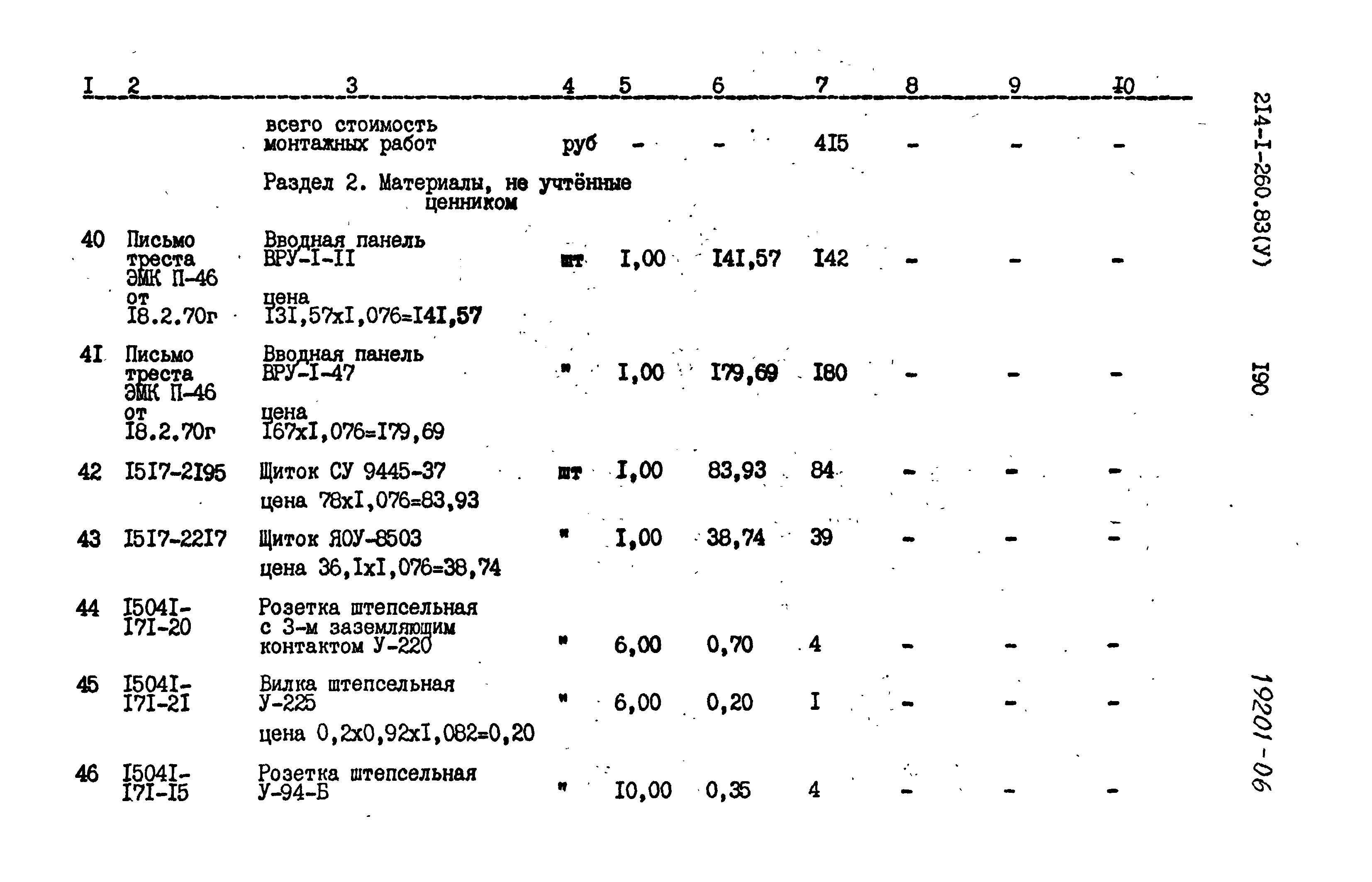 Типовой проект 214-1-260.83