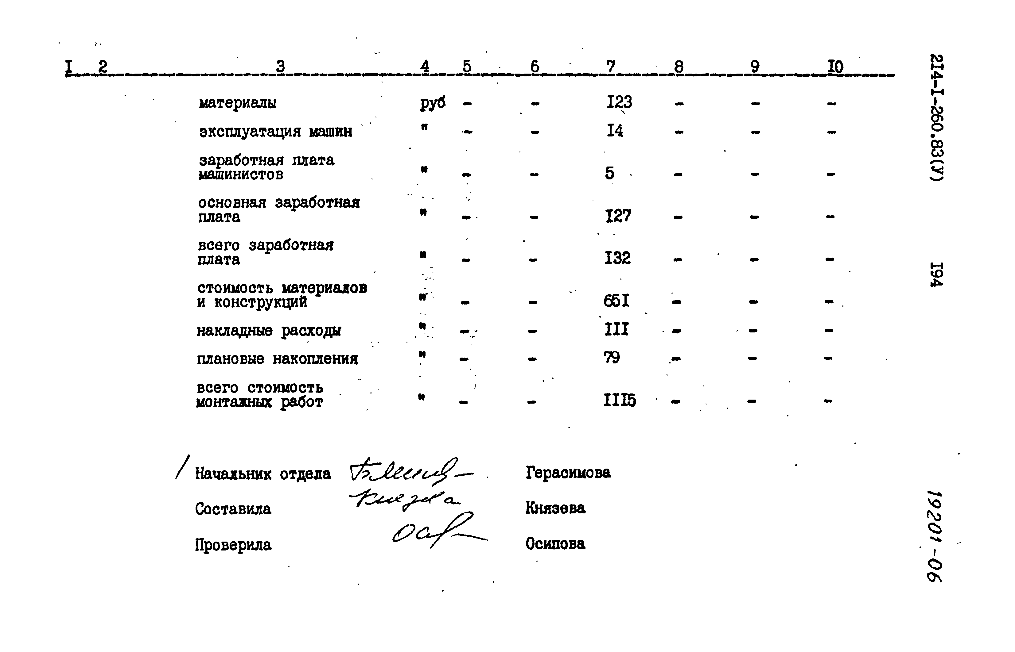 Типовой проект 214-1-260.83