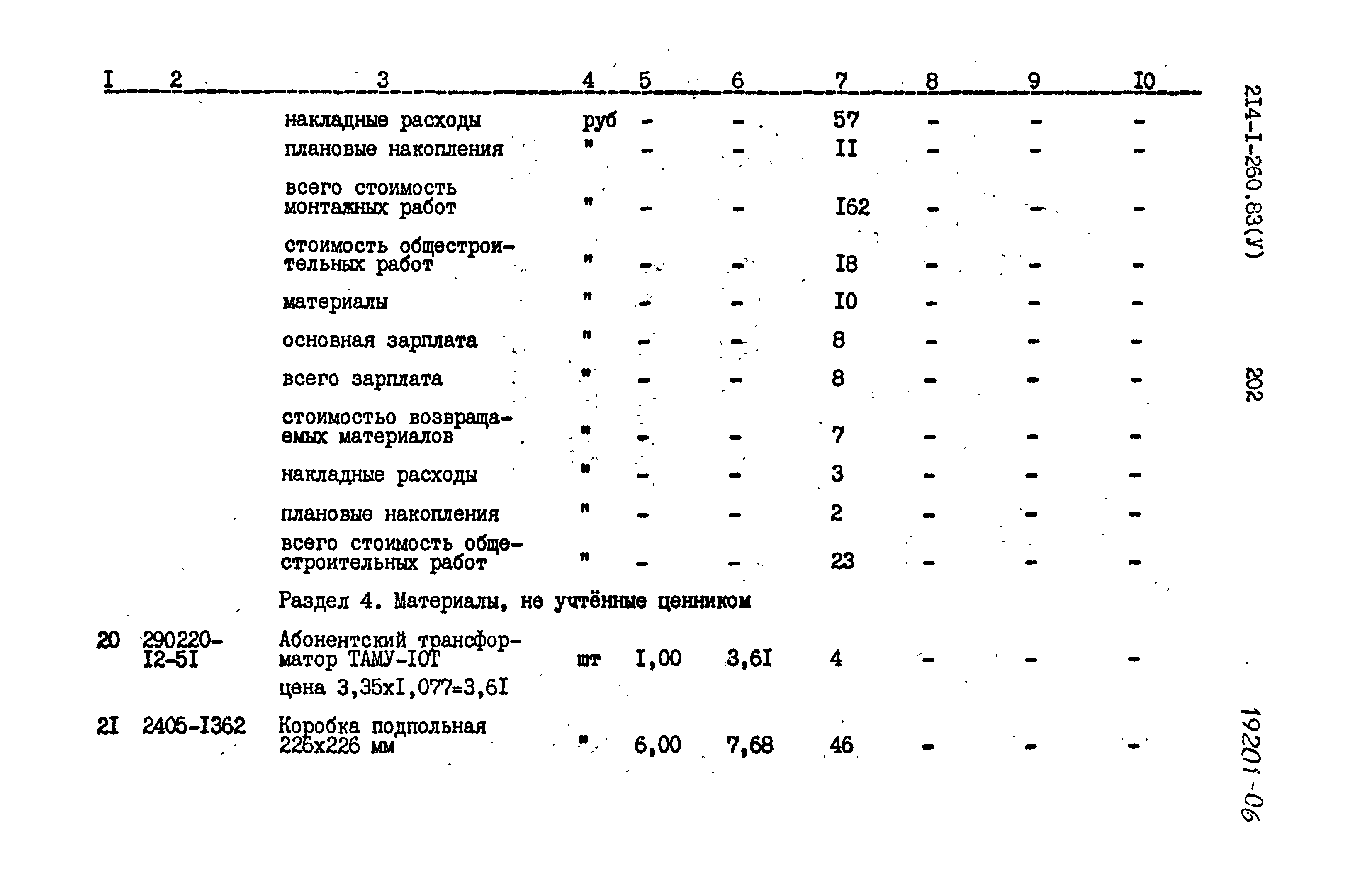 Типовой проект 214-1-260.83