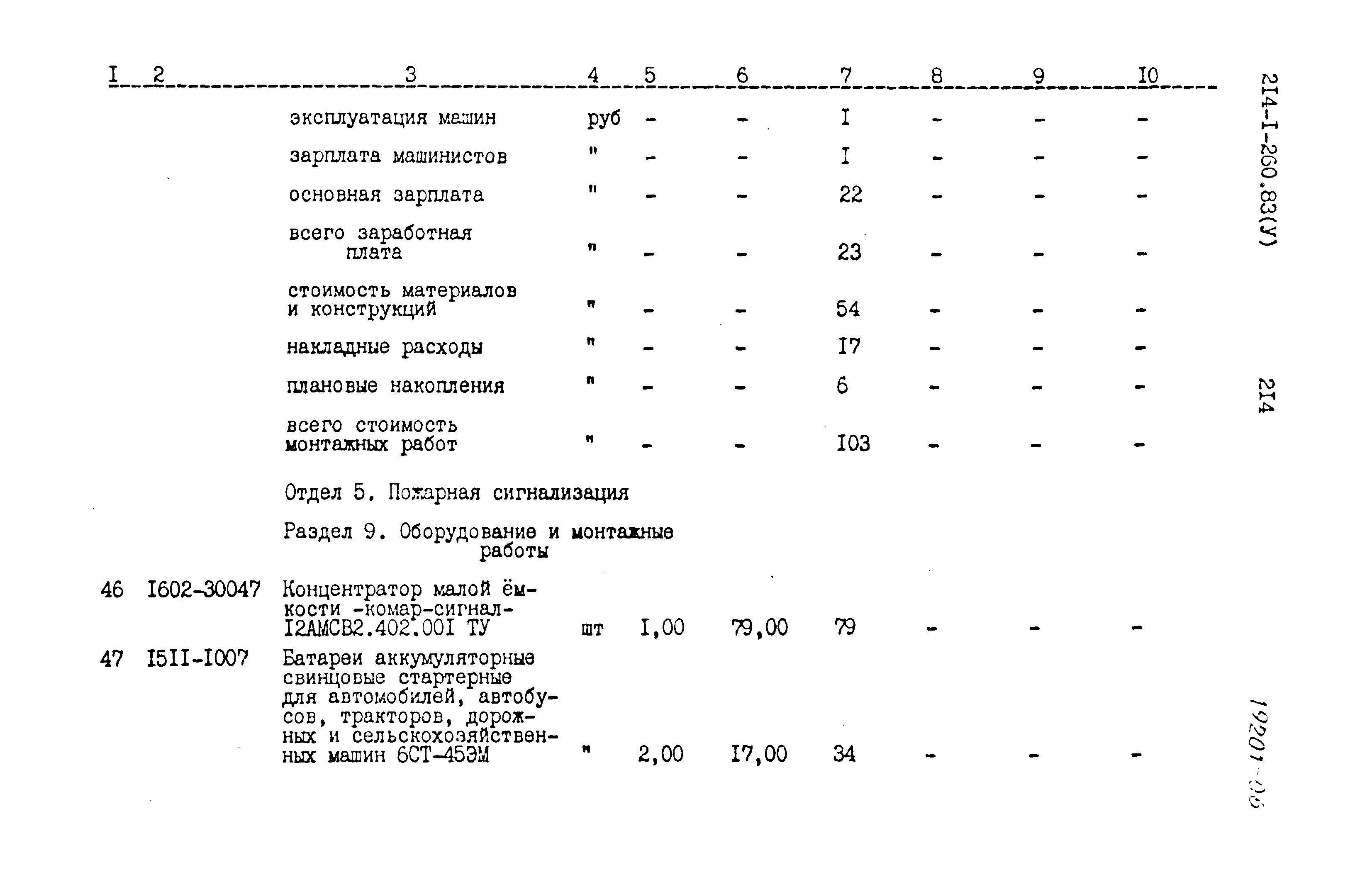 Типовой проект 214-1-260.83