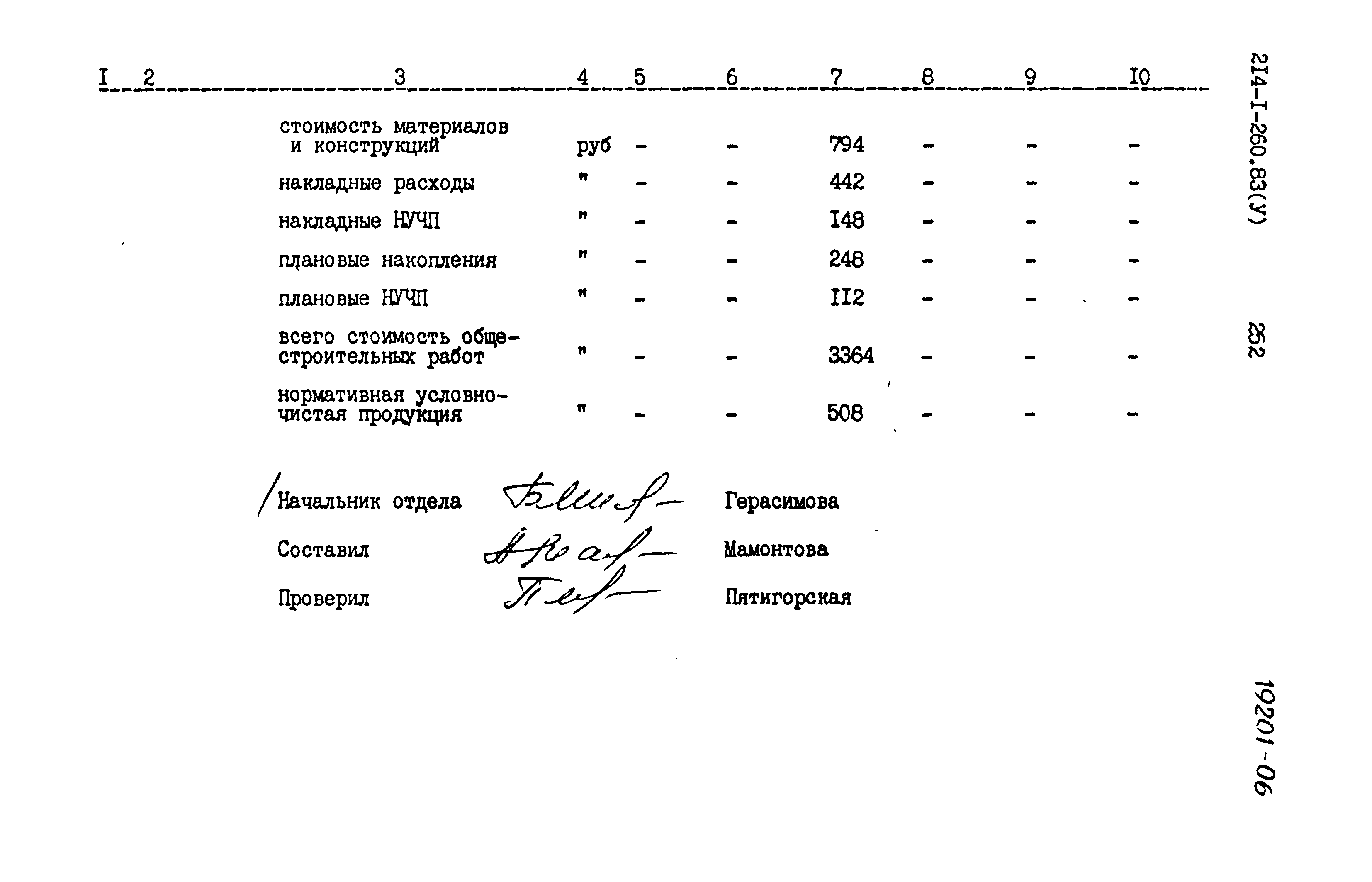 Типовой проект 214-1-260.83