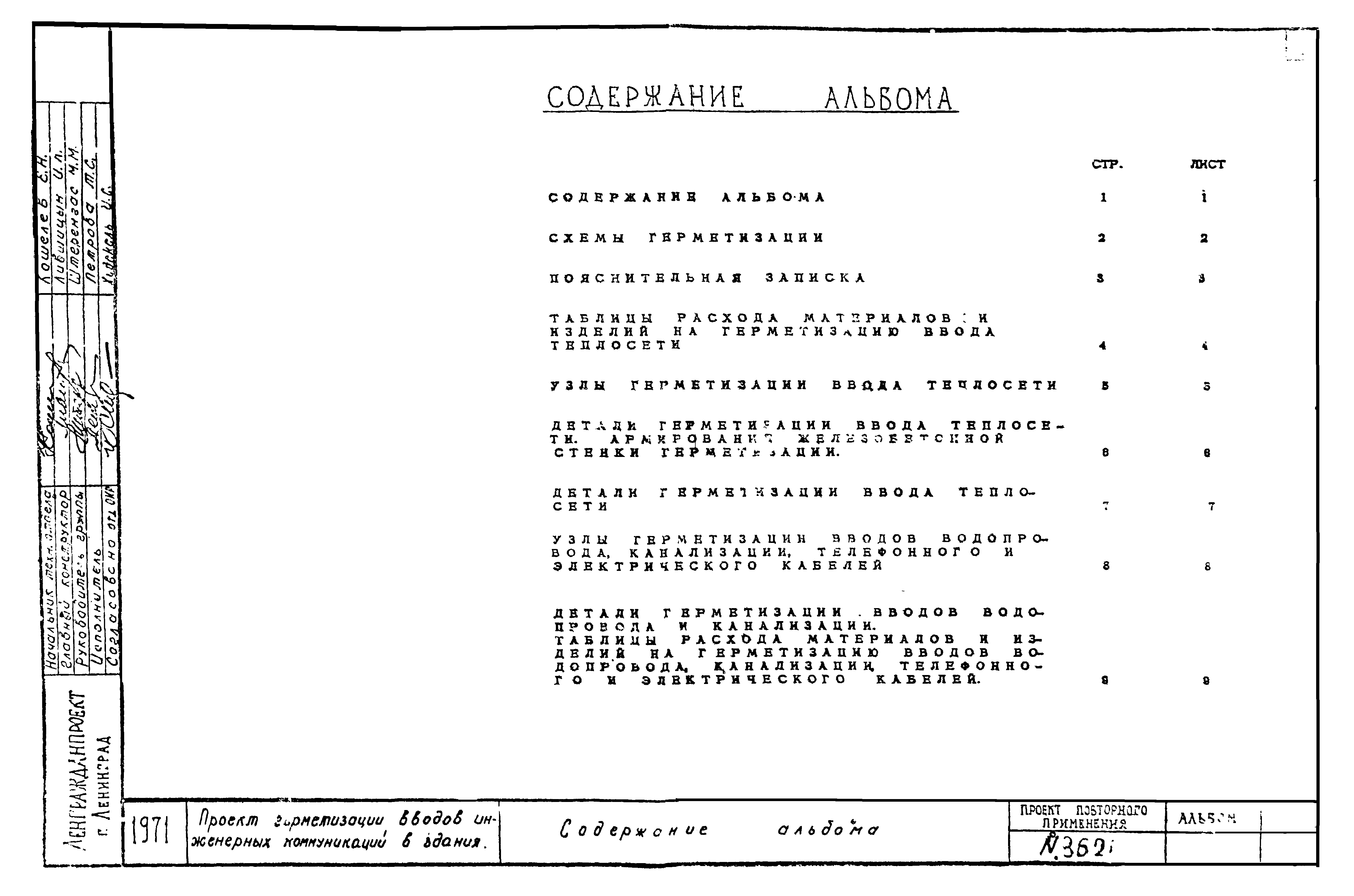 Типовой проект 3621