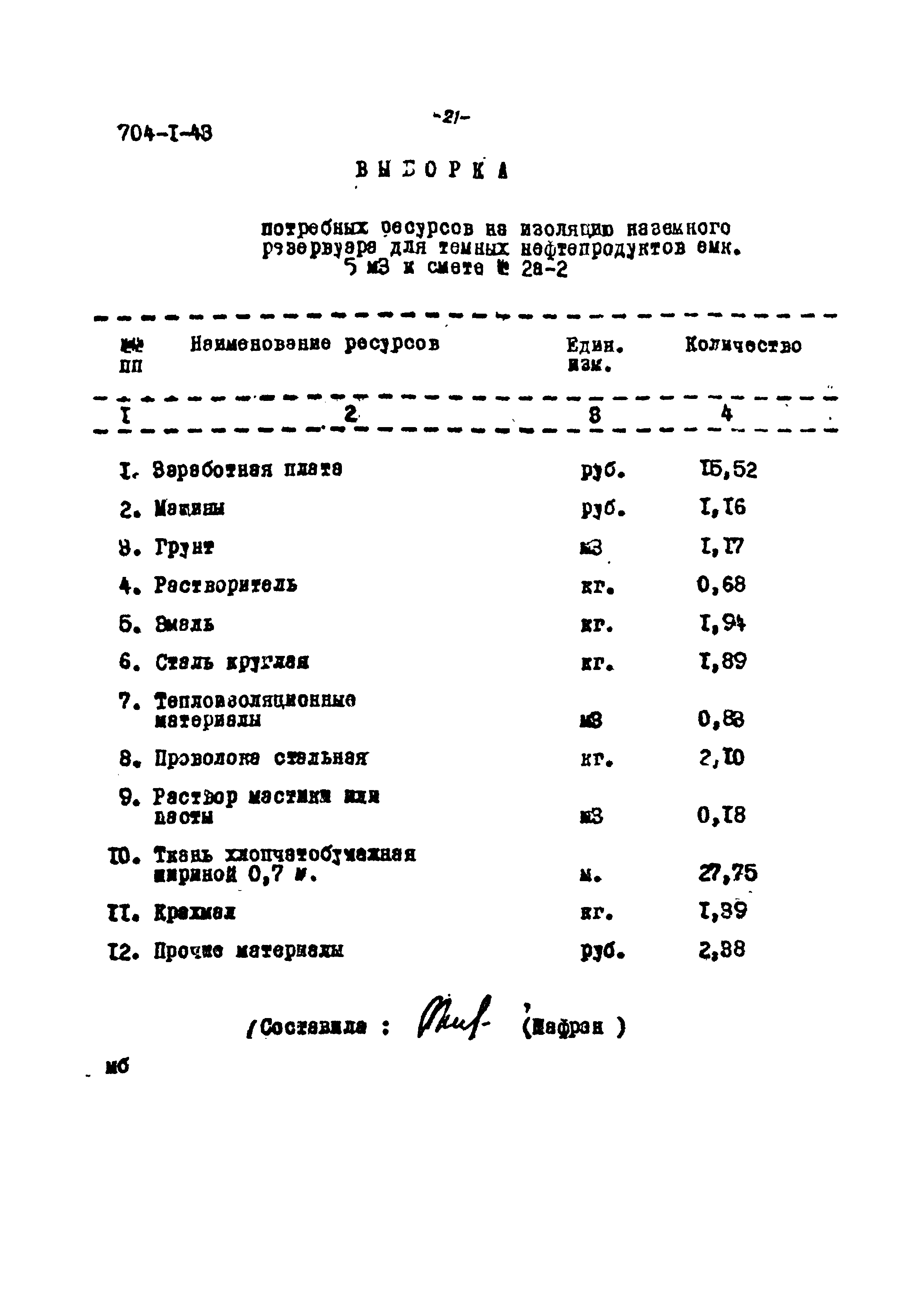 Типовой проект 704-1-43